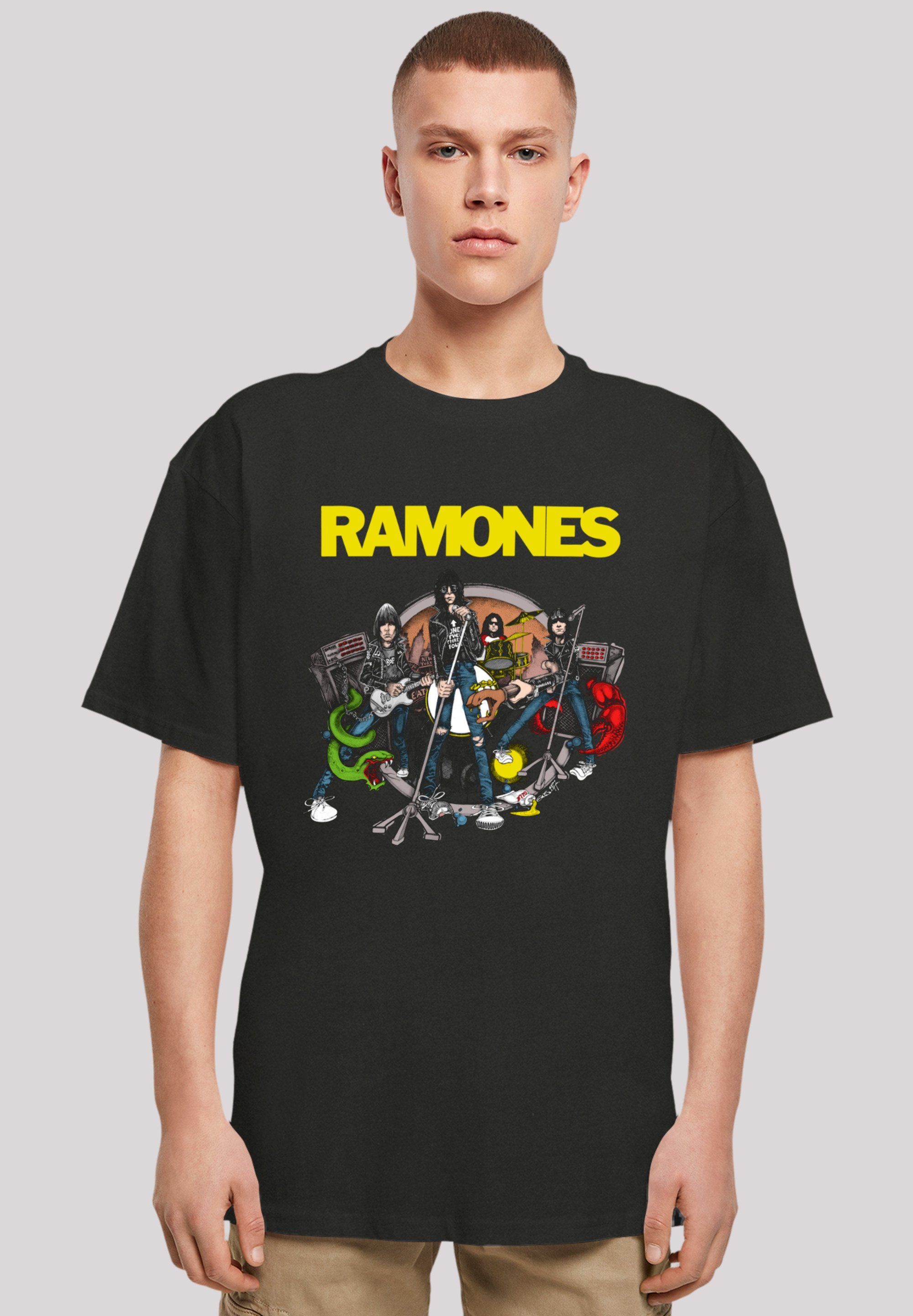 F4NT4STIC T-Shirt Ramones Rock Musik Band Road To Ruin Premium Qualität, Band, Rock-Musik schwarz