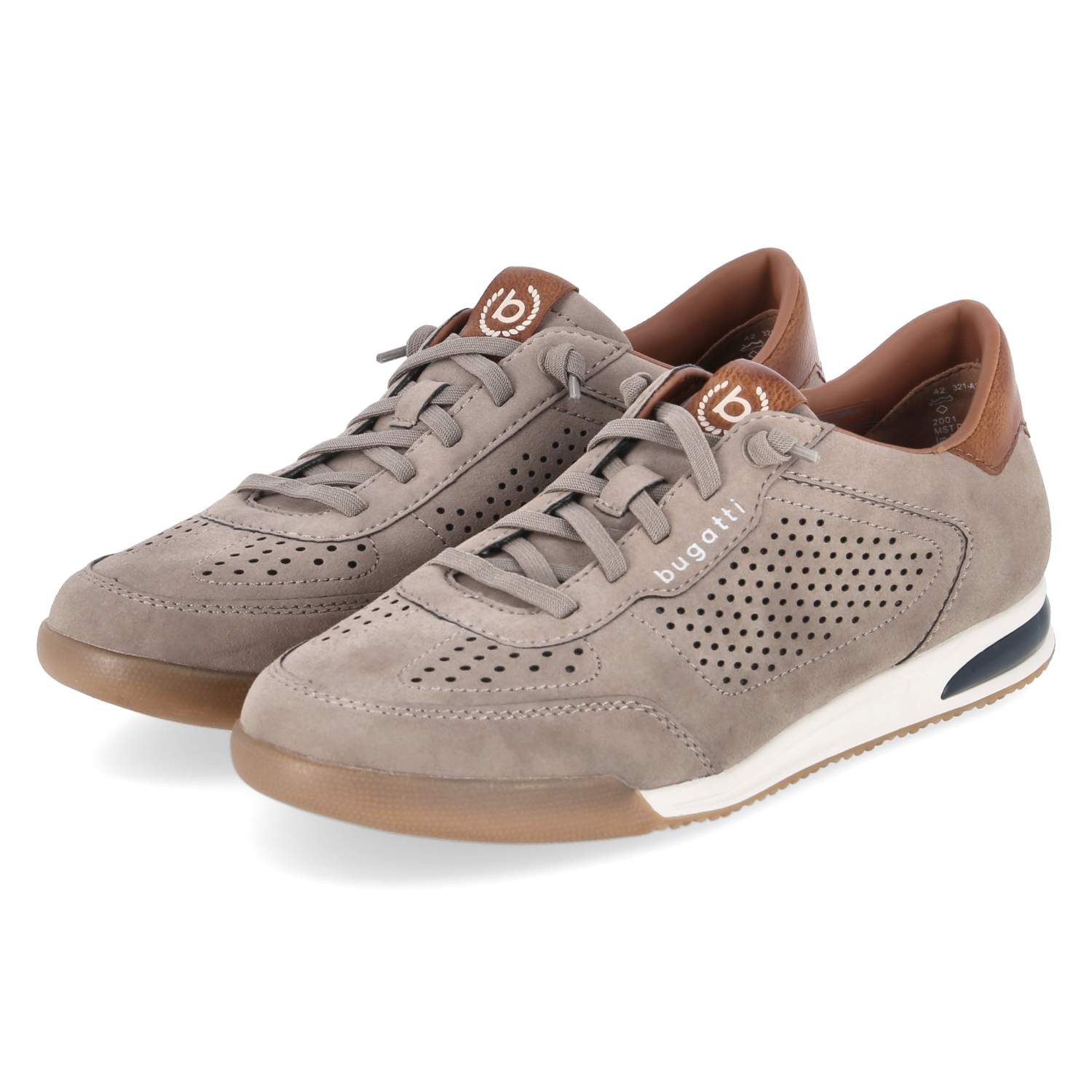 bugatti Bugatti 321A38175500-1400 Herren Synthetik taupe Schnürschuh günstig online kaufen