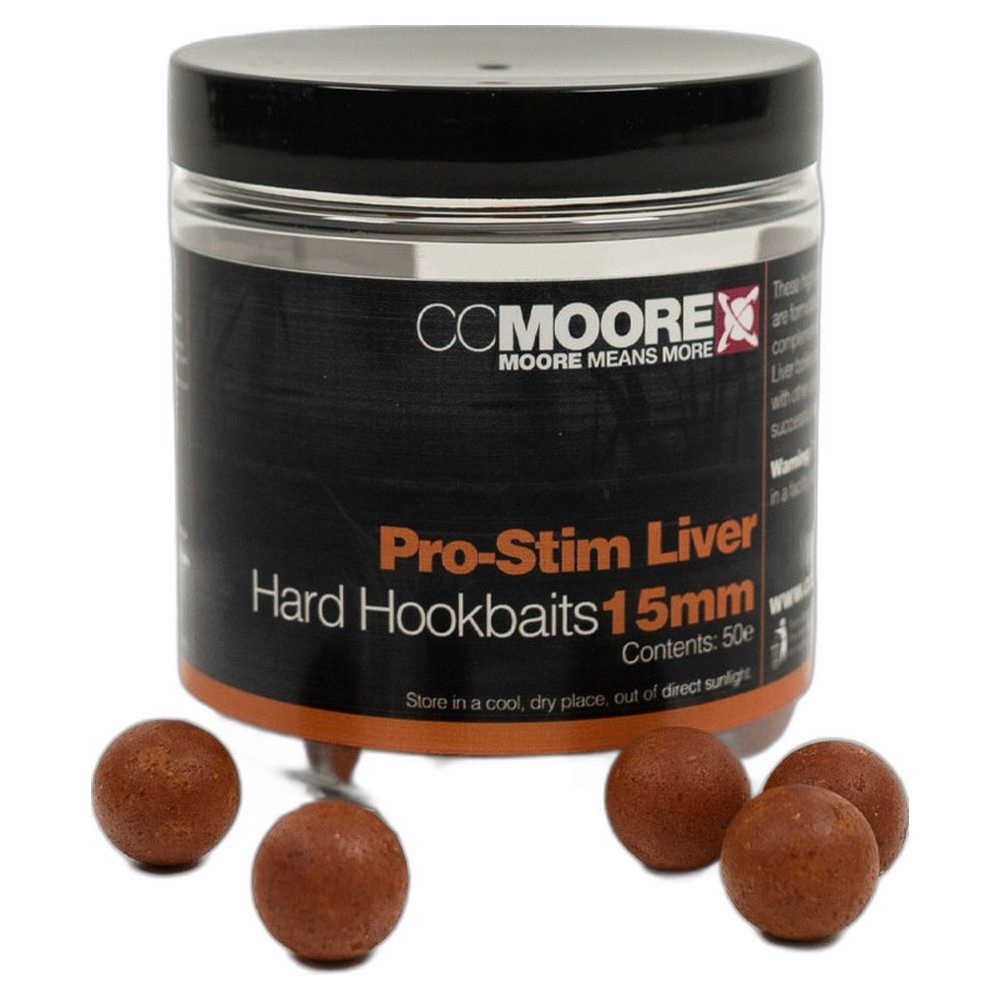 CC Moore Fischboilies Pro-Stim Liver Hard Hookbaits 15mm (50)