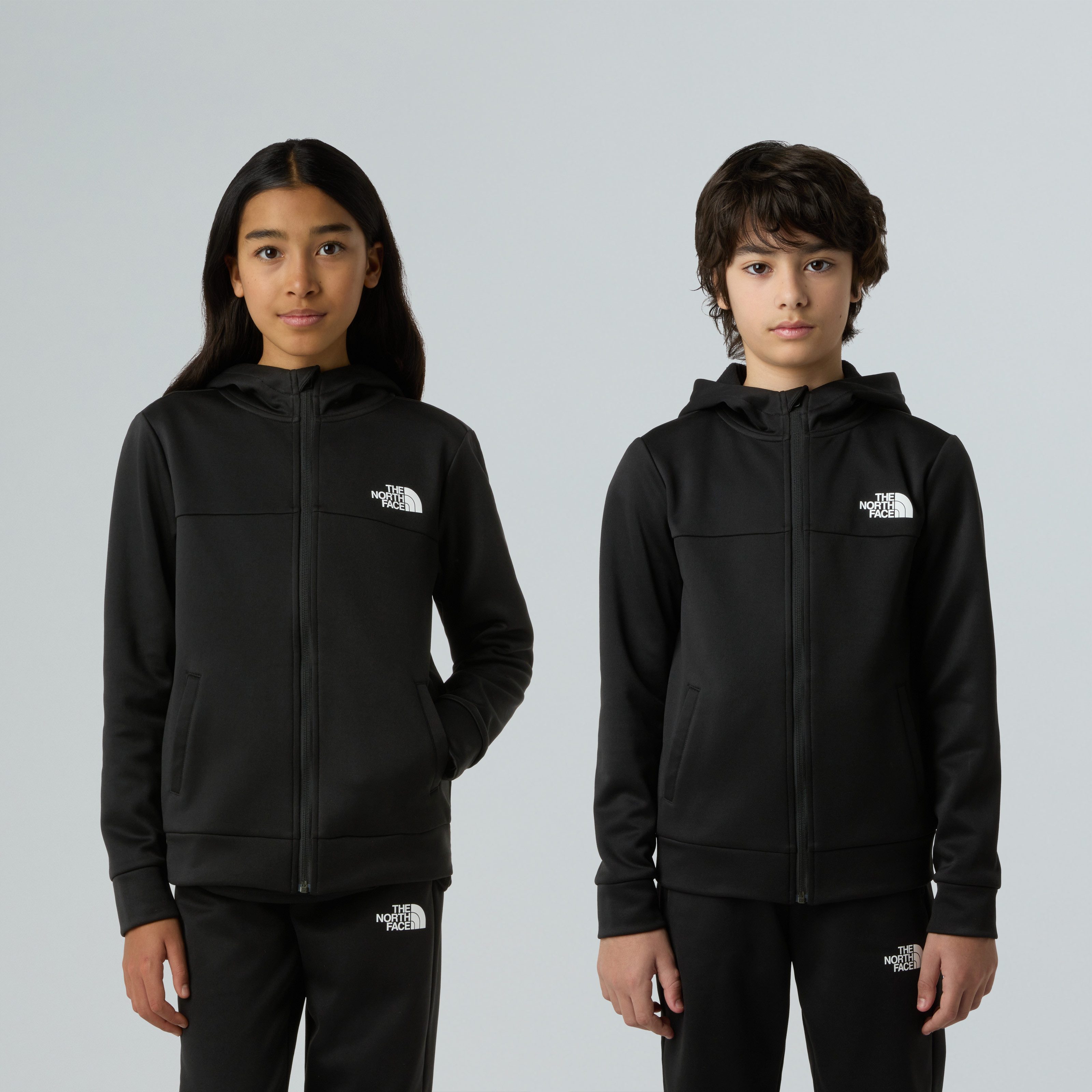 The North Face Fleecejacke TEEN REAXION FZ HOODIE für Jugendliche, sportlicher Stil, mit Reißverschluss