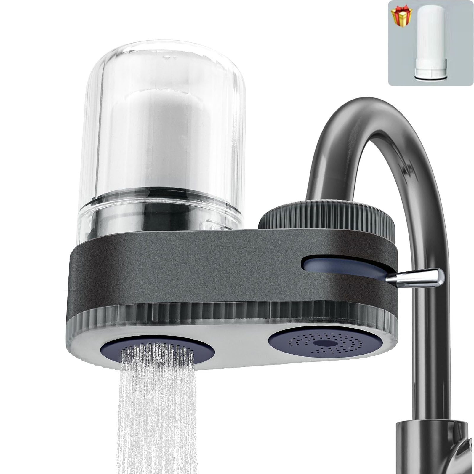 Kalk- und Wasserfilter Spülbecken-Wasserfilter, transparenter Wasserfilter für Wasserhähne