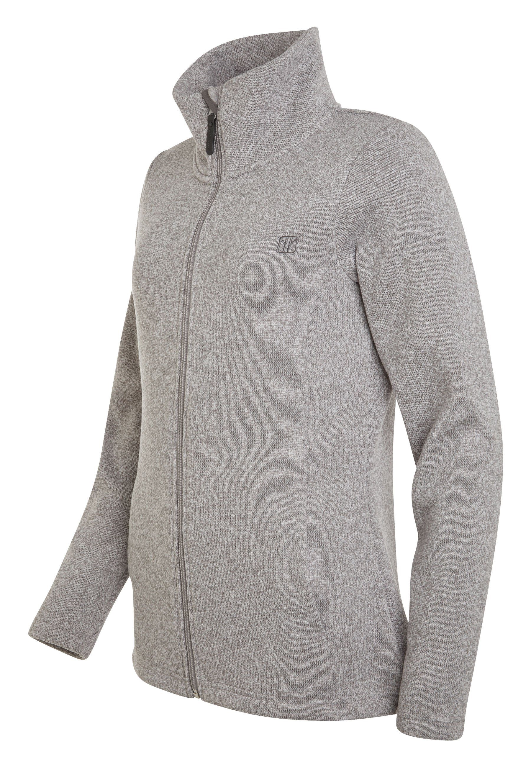 Elkline Fleecejacke Wonderland melierter, glatter Strickfleece