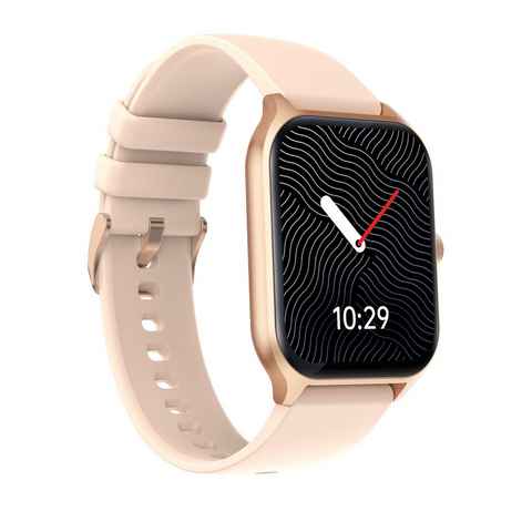 Levowatch LPro Smartwatch (5 cm/1,96 Zoll), Fitness Tracker Uhr, inkl. Telefonfunktion und Musikplayer, KI-Stimmerkennung, HD Display, Damen