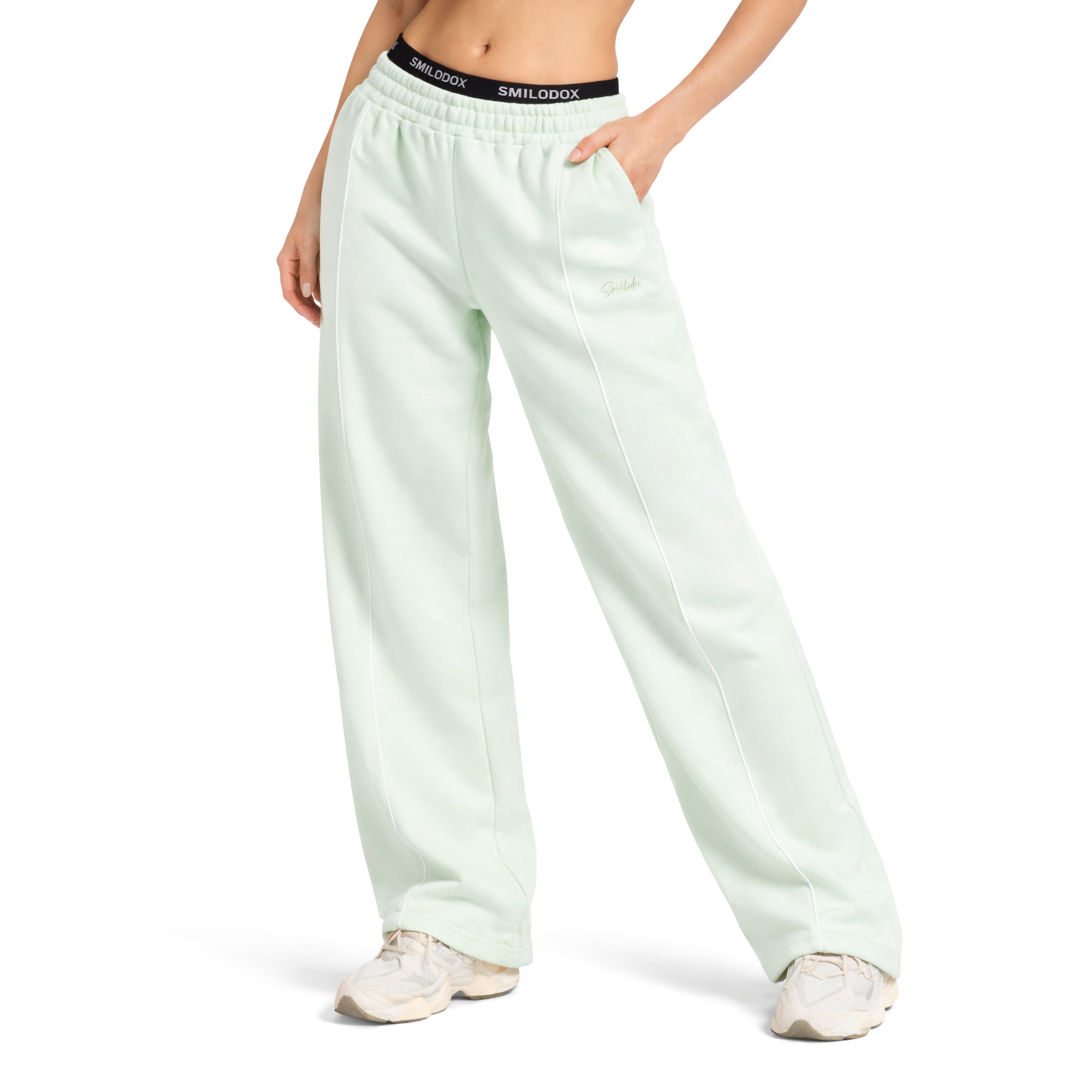 Smilodox Jogginghose Damen Siara, Bequeme Freizeithose mit Seitentaschen Trainingshose mit verstellbarem Beinabschluss