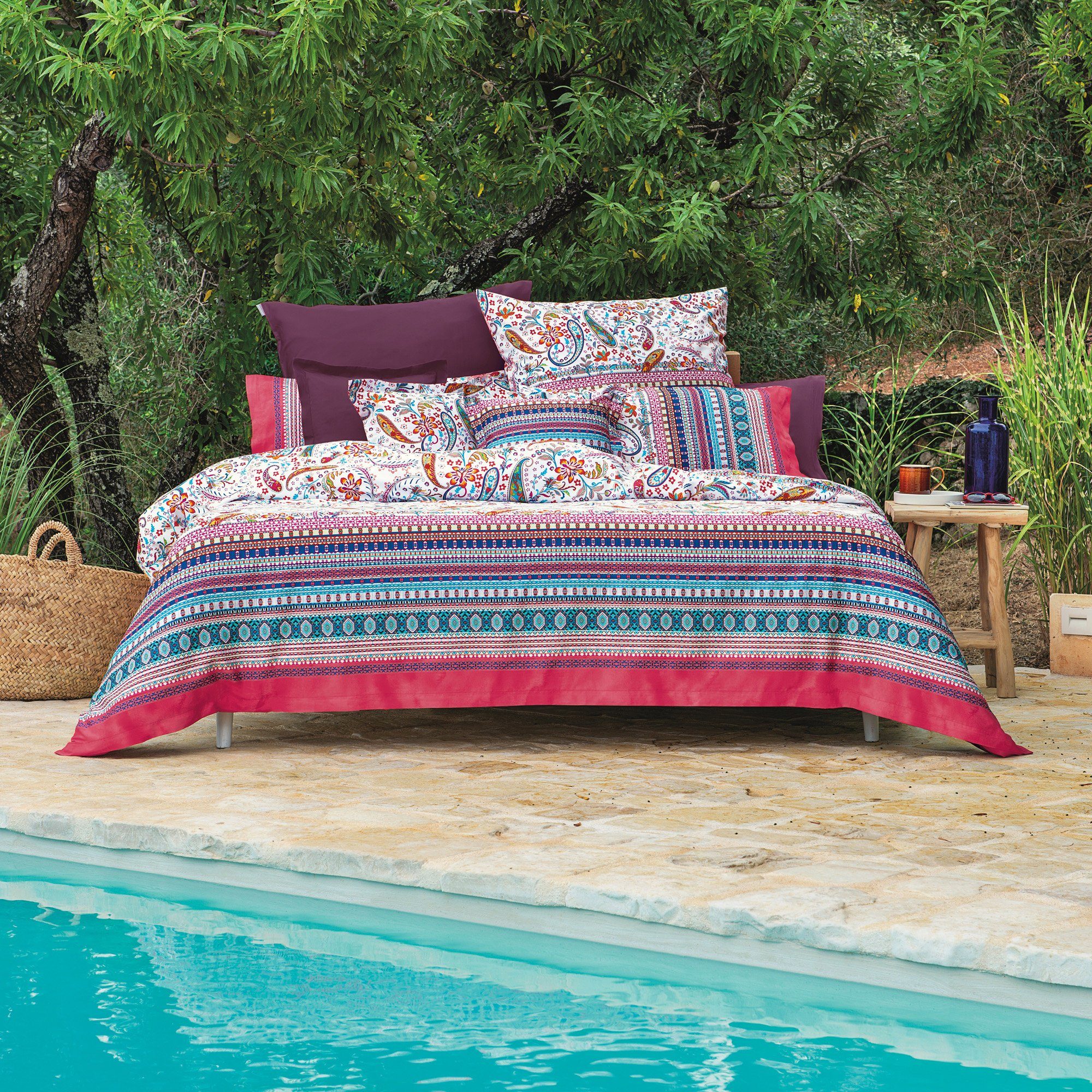 Bassetti Bettwäsche Bettwäsche "Burano", Mako-Satin, Paisley
