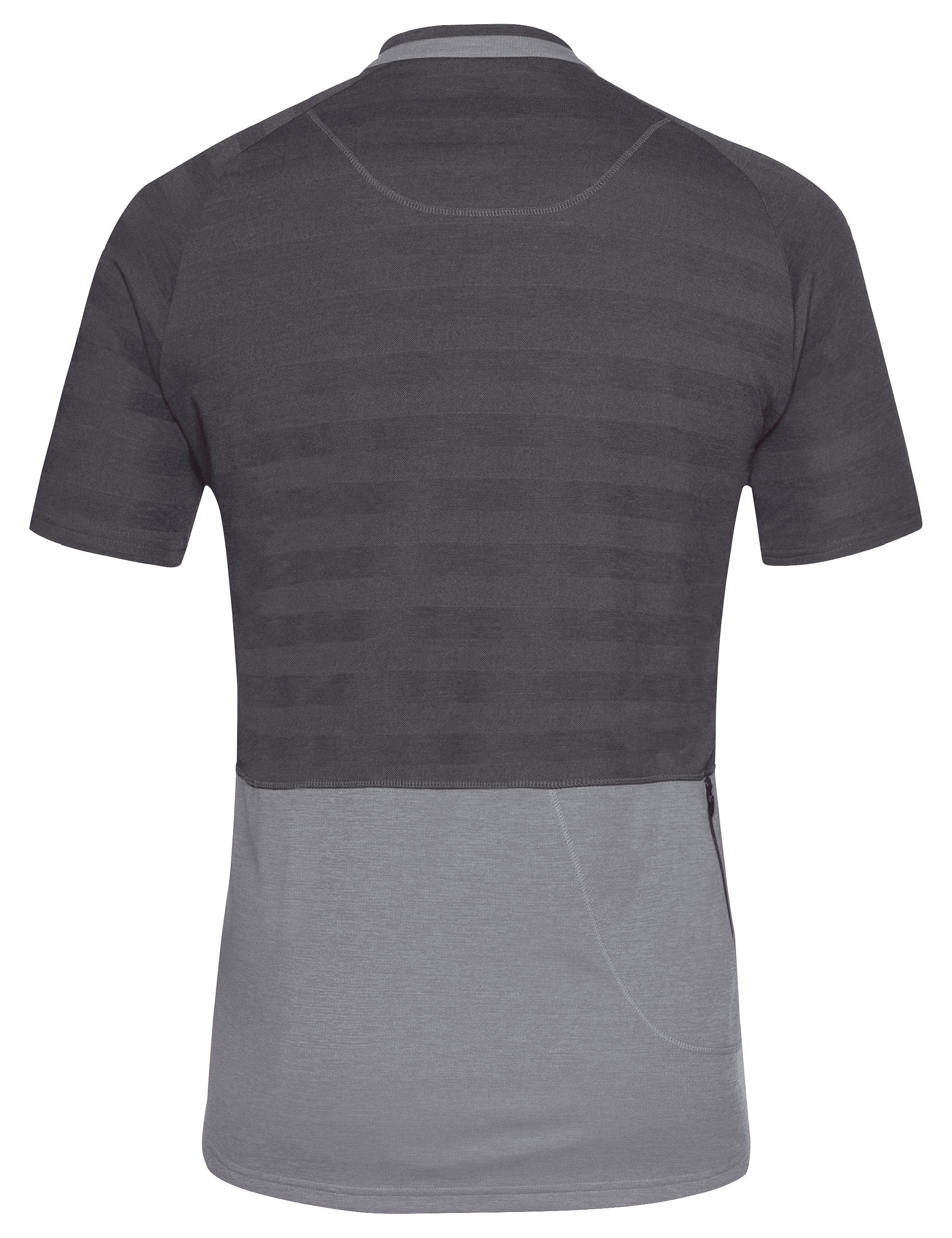 melange/iron III Men's (1-tlg) T-Shirt grey VAUDE Grüner Tamaro Knopf Shirt