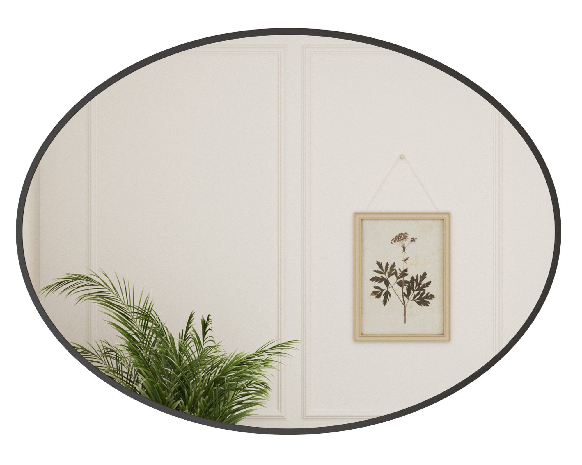 Dekospiegel Flur 80x60cm Flurspiegel modern Wandspiegel mit Metall Alu Rahmen