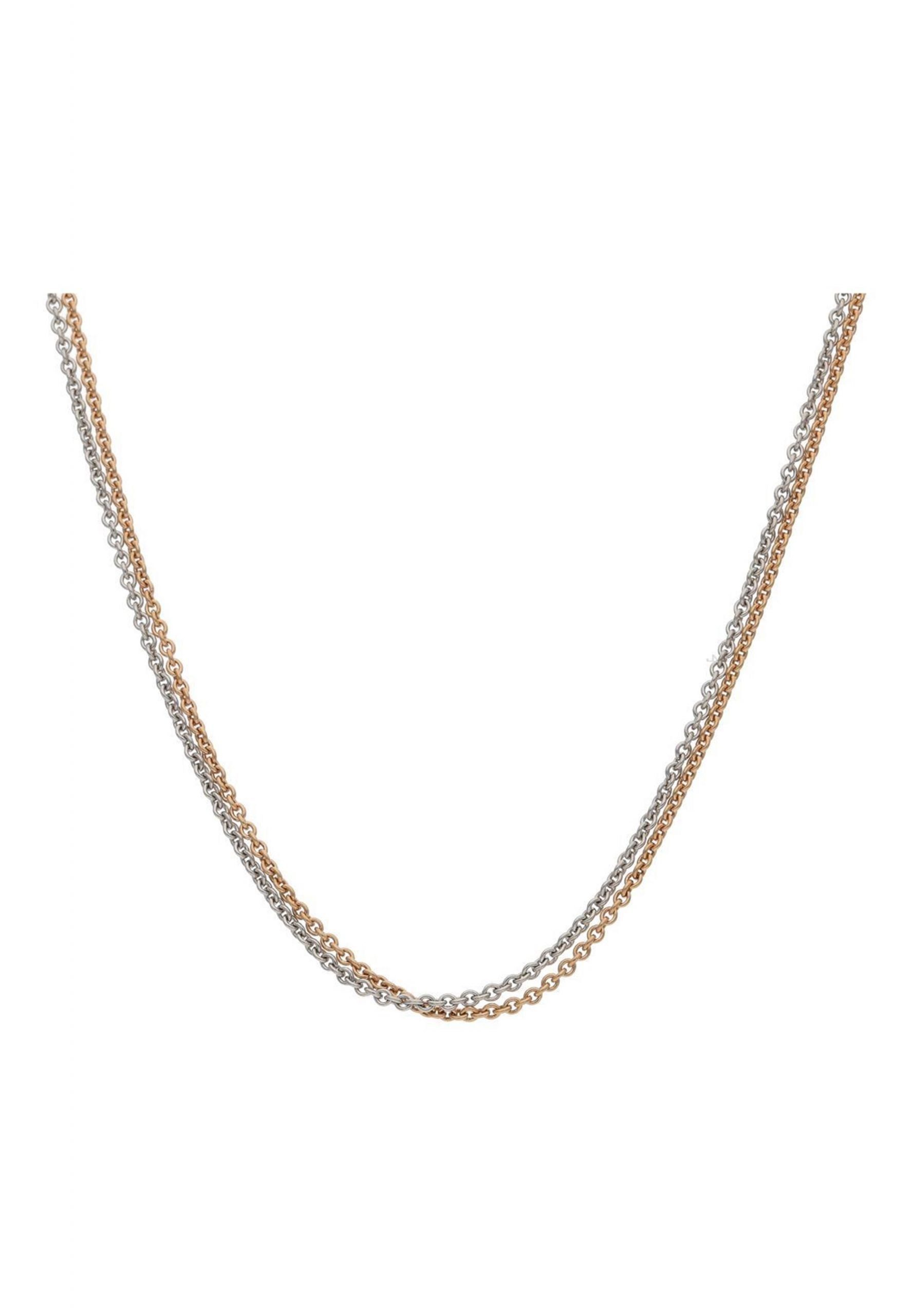 Damen Schmuck JuwelmaLux Goldkette Halskette Rot-/ Weißgold Ankerkette 45 cm (1-tlg), Damen Goldkette Rot-/ Weißgold 585/000, in