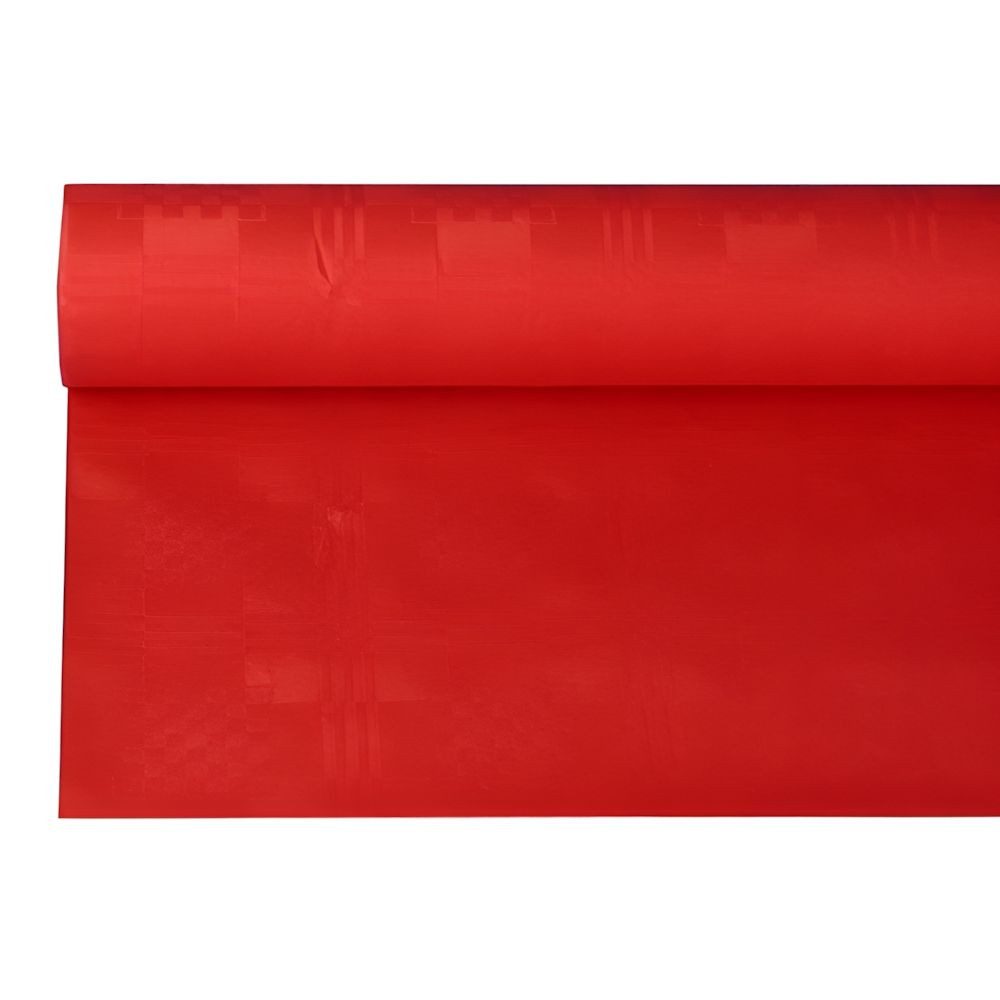 PAPSTAR Damast-Tischdecke, (B)1,2 x (L)8 m, rot