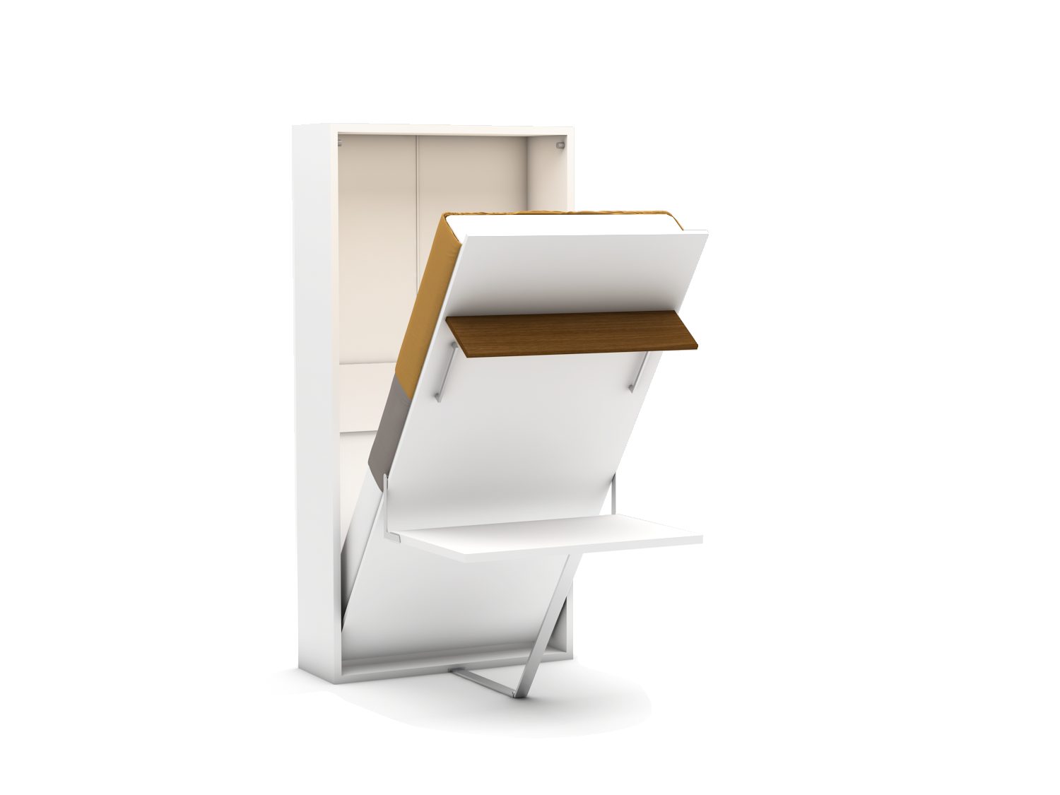 Multimo Schrankbett HAPPY TABLE Wandbett / Schrankbett mit Schreibtisch, 90x190 cm inkl. Lattenrost