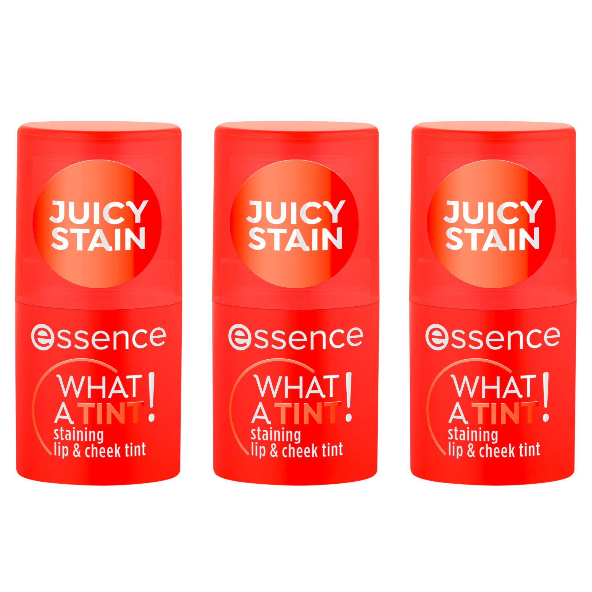 Essence Румяна WHAT A TINT! staining lip & cheek tint, 3-tlg., 3-tlg., glänzend, Balsam, leichte Deckkraft, alle Hauttypen