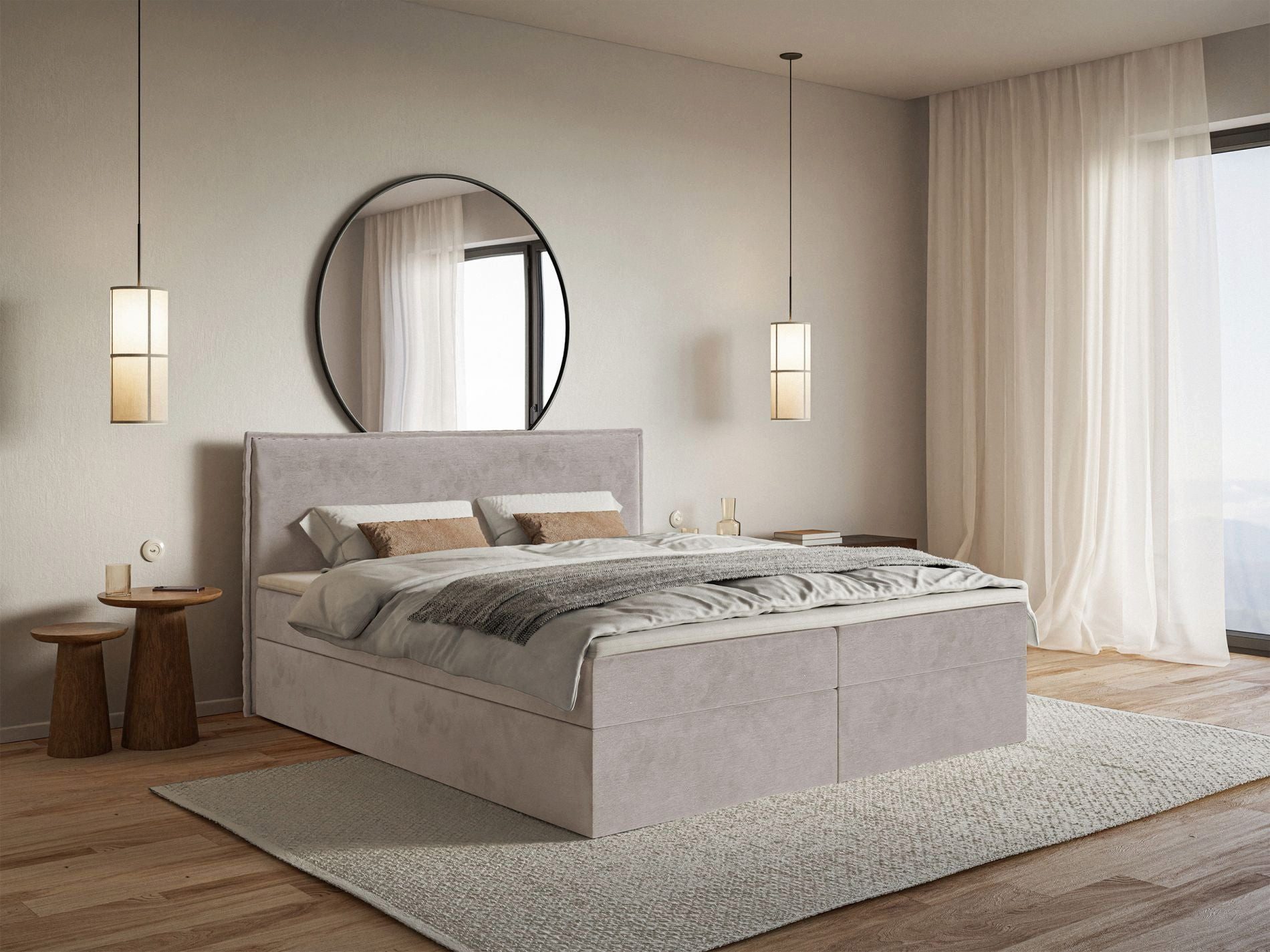 Selsey Boxbett SOFTIE, mit Bettkasten und Topper, Bonnell-Federkernmatratze