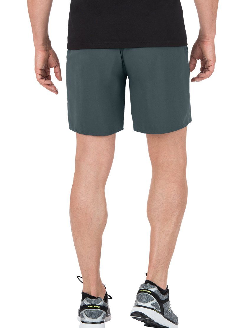 aus mit Innenslip Netz Trigema Jerseyhose anthrazit TRIGEMA Sport-Shorts