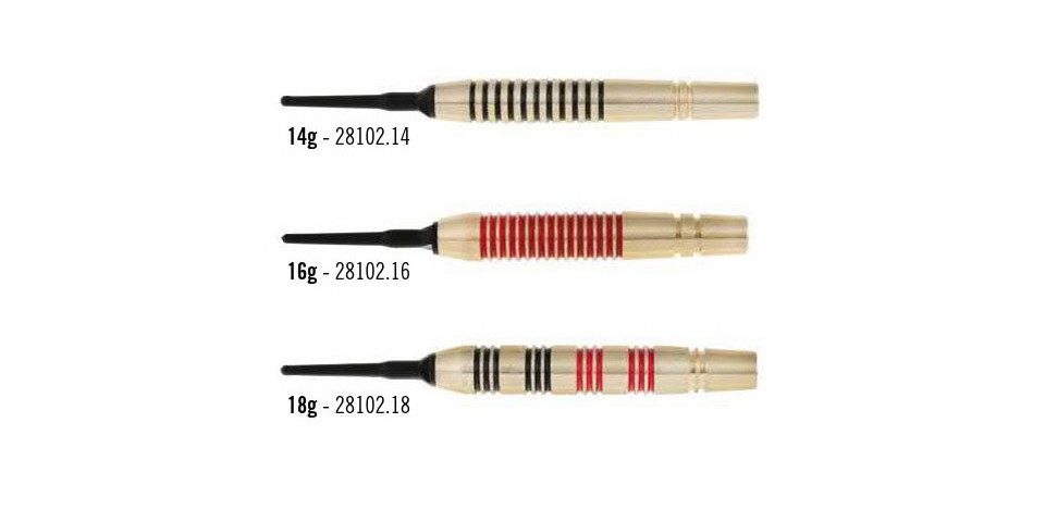 Elkadart Softdarts ELKADART Thunder Storm, Soft Dart, 16 Gramm, Messing, Komplettsatz