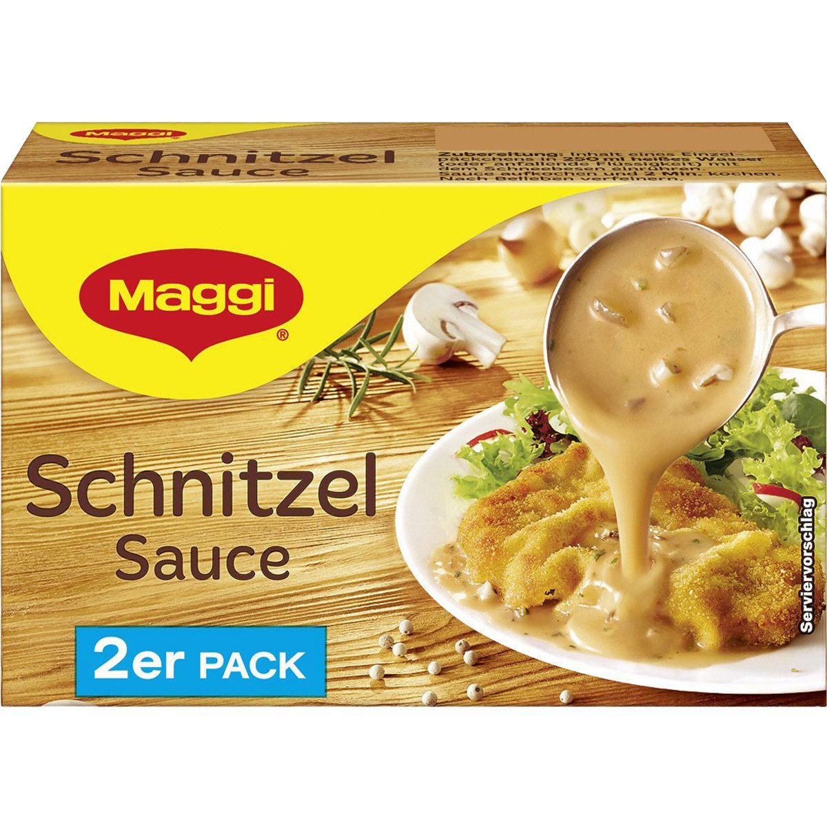 MAGGI Saucen, Maggi Schnitzel Sauce perfekt zu jedem Schnitzel 2er für 2x 250ml