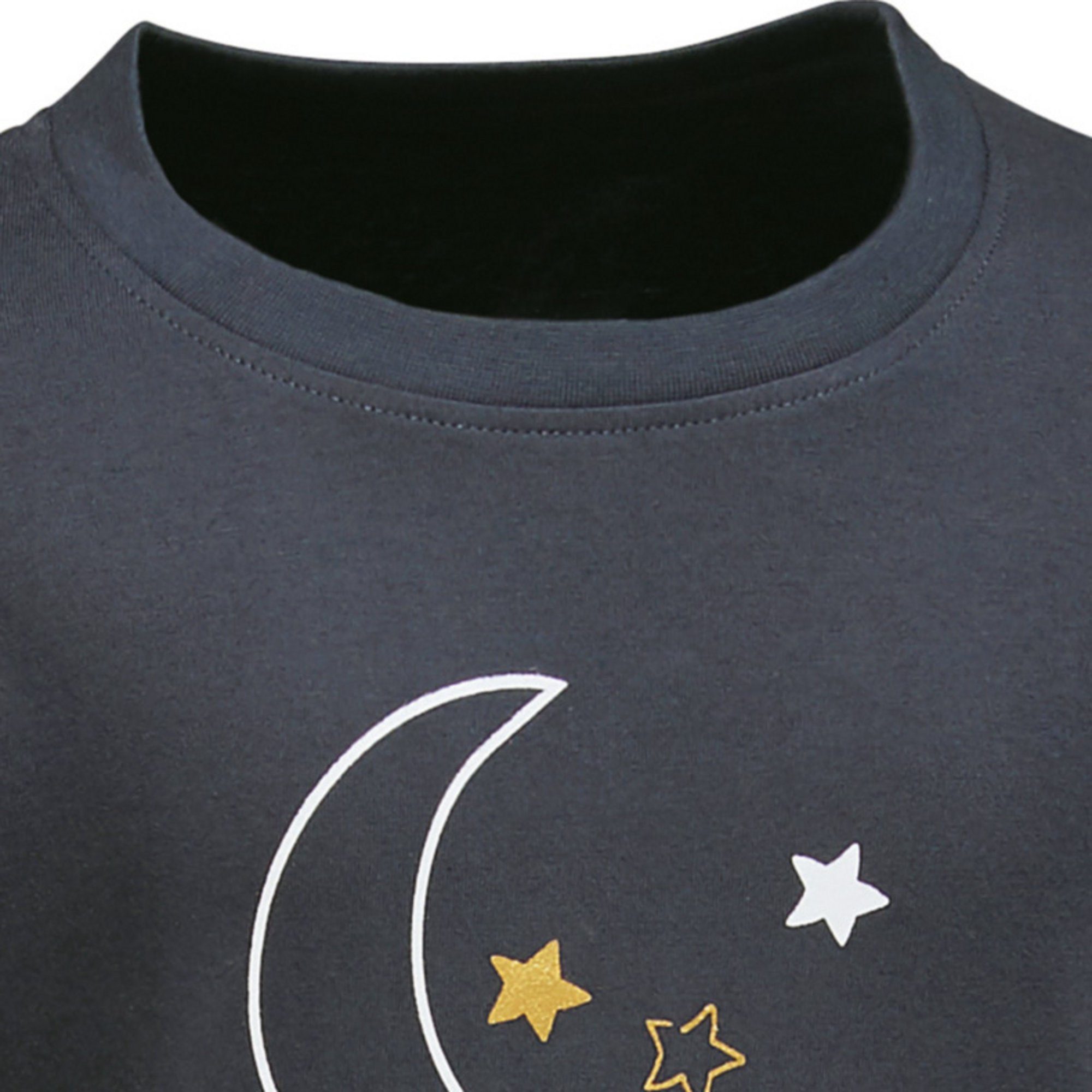 Erwin Müller Pyjama Kinder-Schlafanzug Single-Jersey Karo: Hose/Sterne: Oberteil – Bild 5 von 5