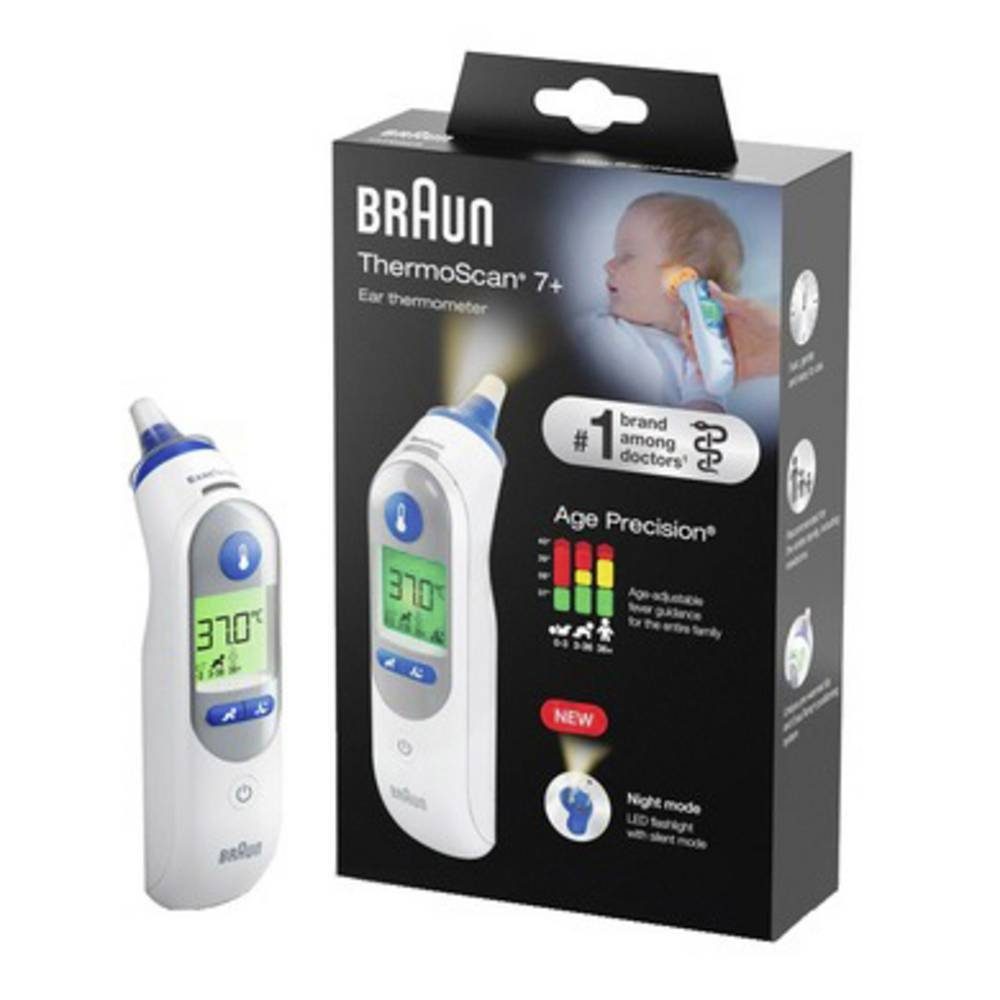Braun Fieberthermometer ThermoScan 7 IRT6525WE, Vorgewärmte Meßspitze