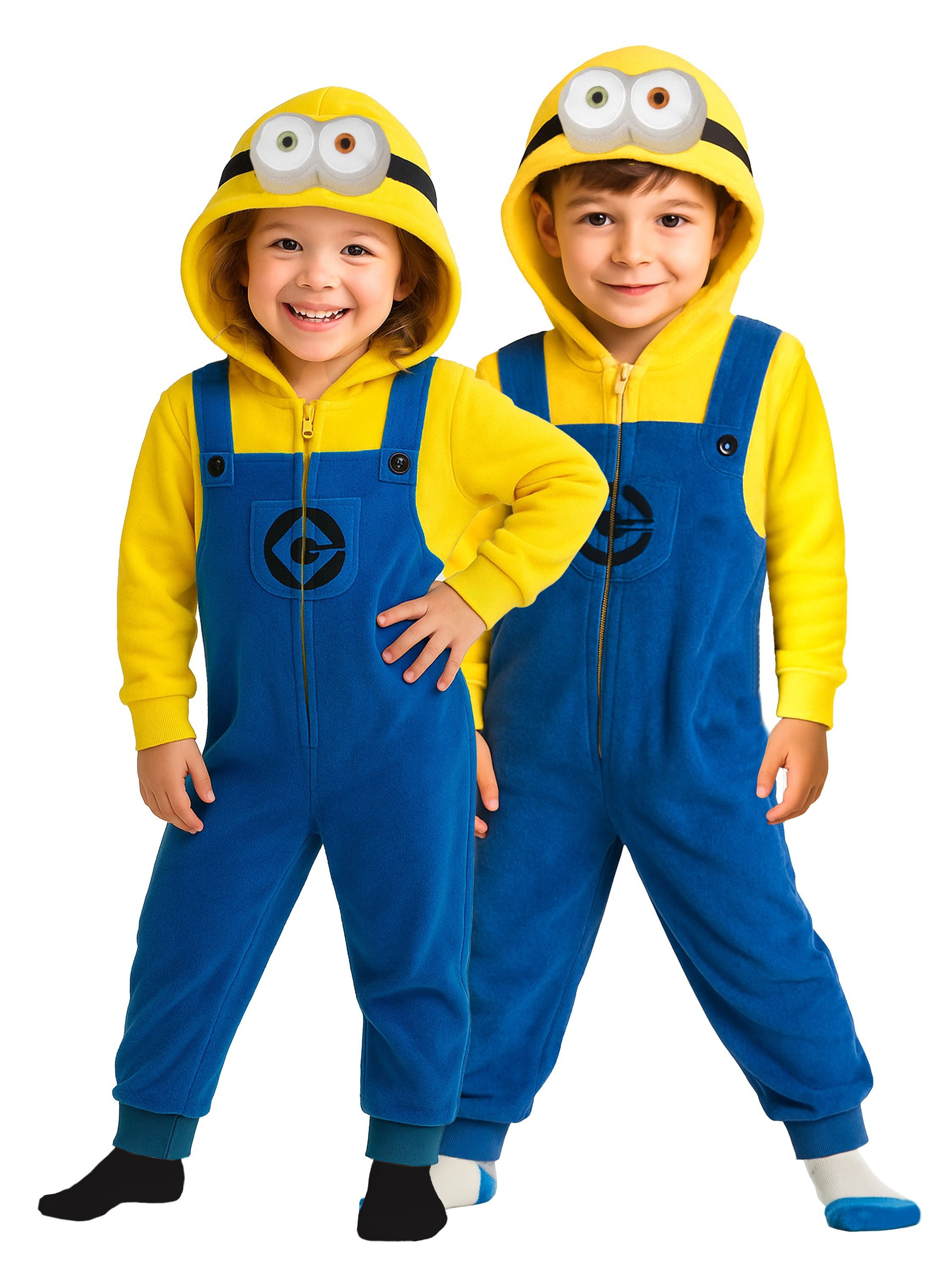 Jumpsuit Minions Jumpsuit mit Kapuze Overall Onesie Einteiler