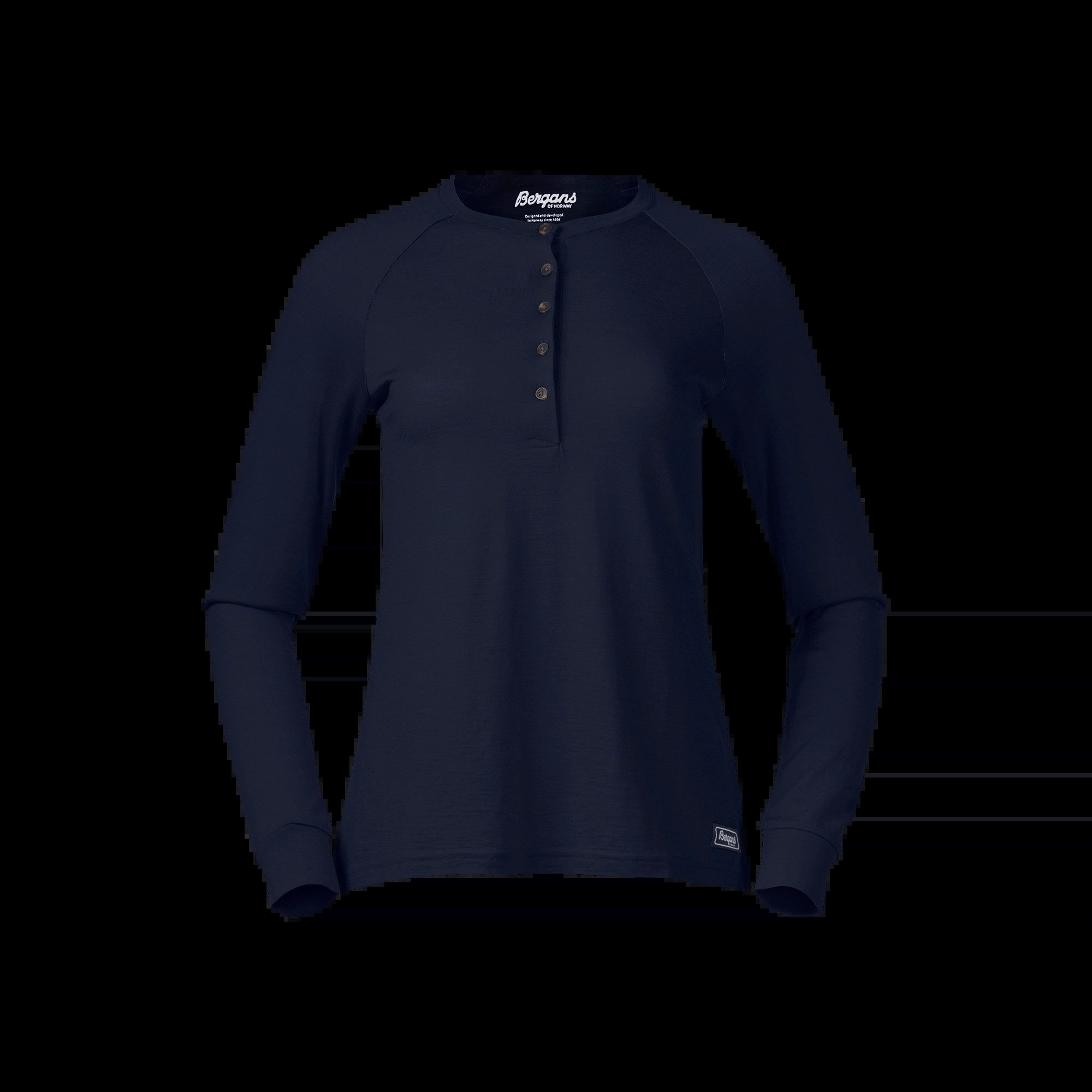 Bergans Longsleeve Damen Lysebu Wool Henley Oberteil - Bergans