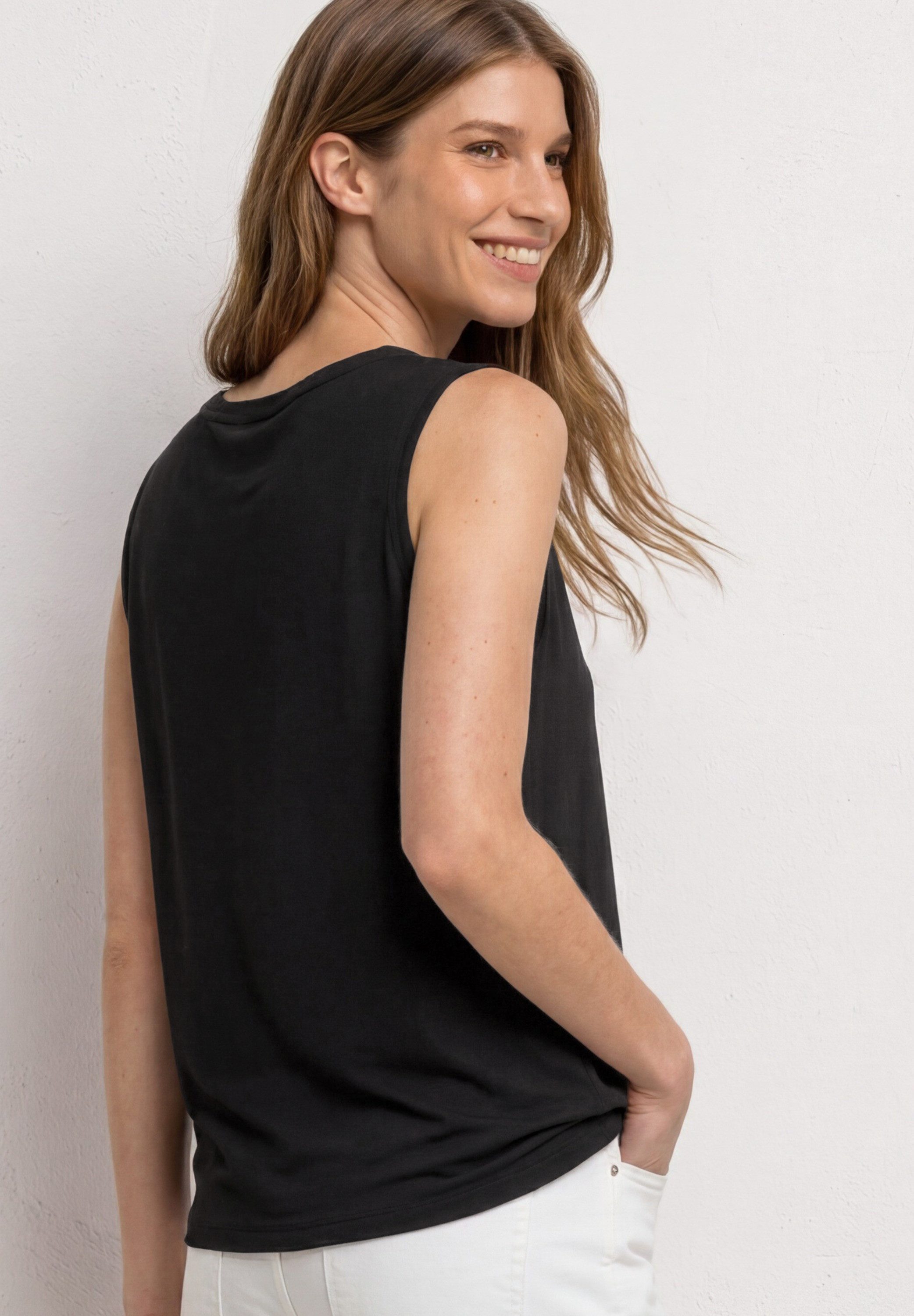 STREET ONE Shirttop aus stretchigem Viskosematerial