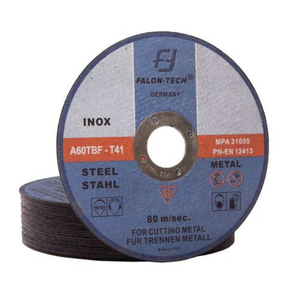 Falon-Tech Trennscheiben 10x Metalltrennscheiben Flexscheiben Stahl Edelstahl 230 x 1,6 mm, (10-tlg)
