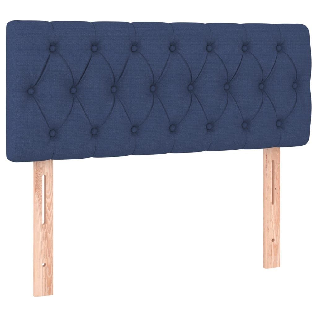 vidaXL Bett Kopfteil Blau 100x7x78/88 cm Stoff (1-tlg)