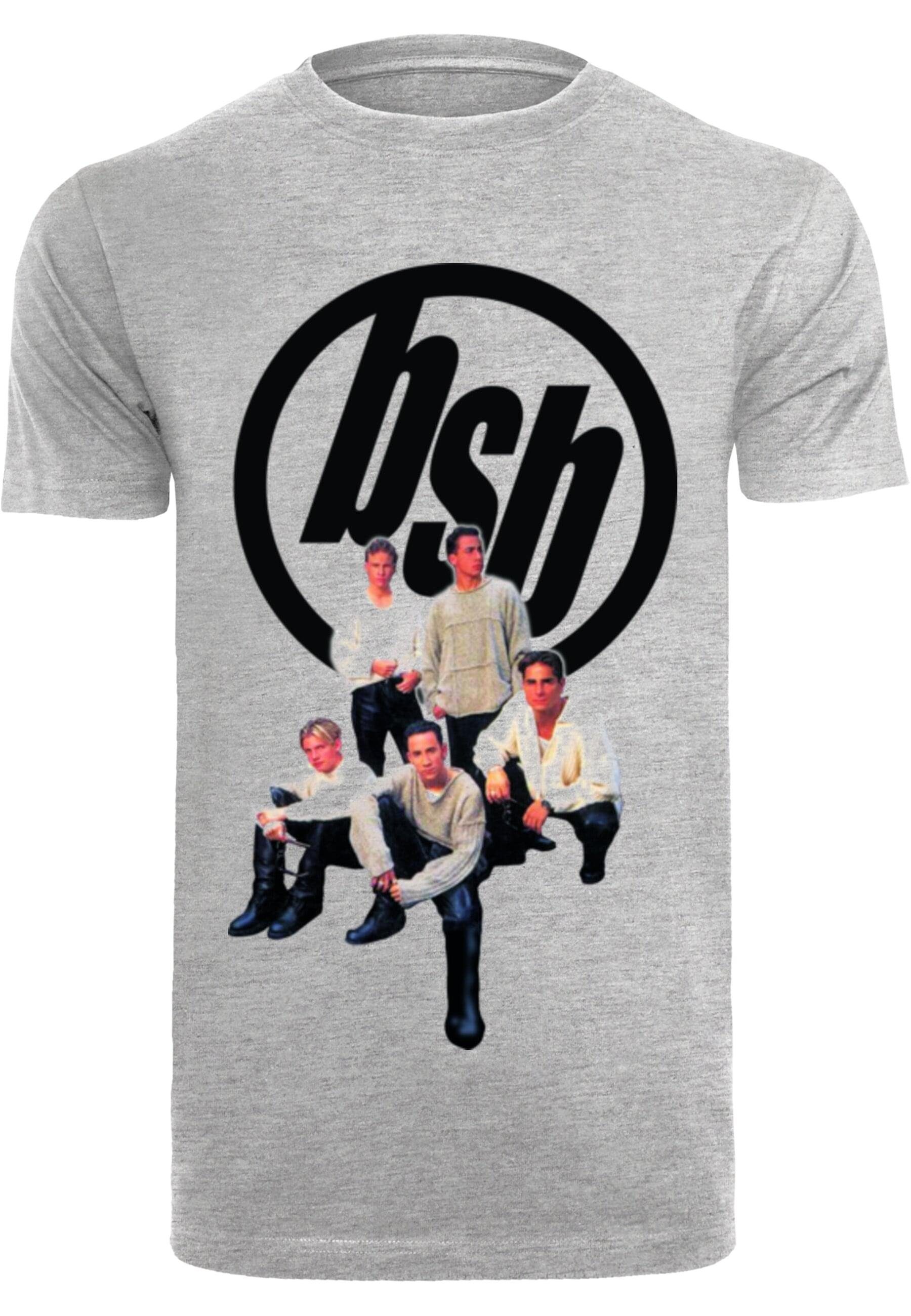 Merchcode T-Shirt Herren Backstreet Boys - Vintage Logo T-Shirt Round Neck (1-tlg) heathergrey