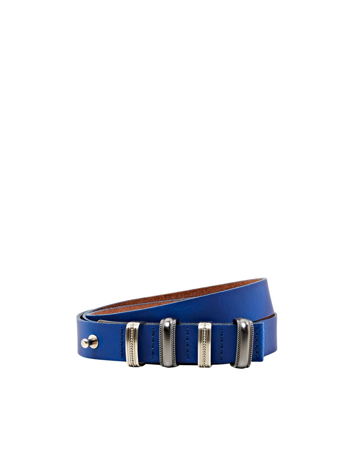 Neuestes Design Esprit Ledergürtel Schmaler BRIGHT BLUE Ledergürtel