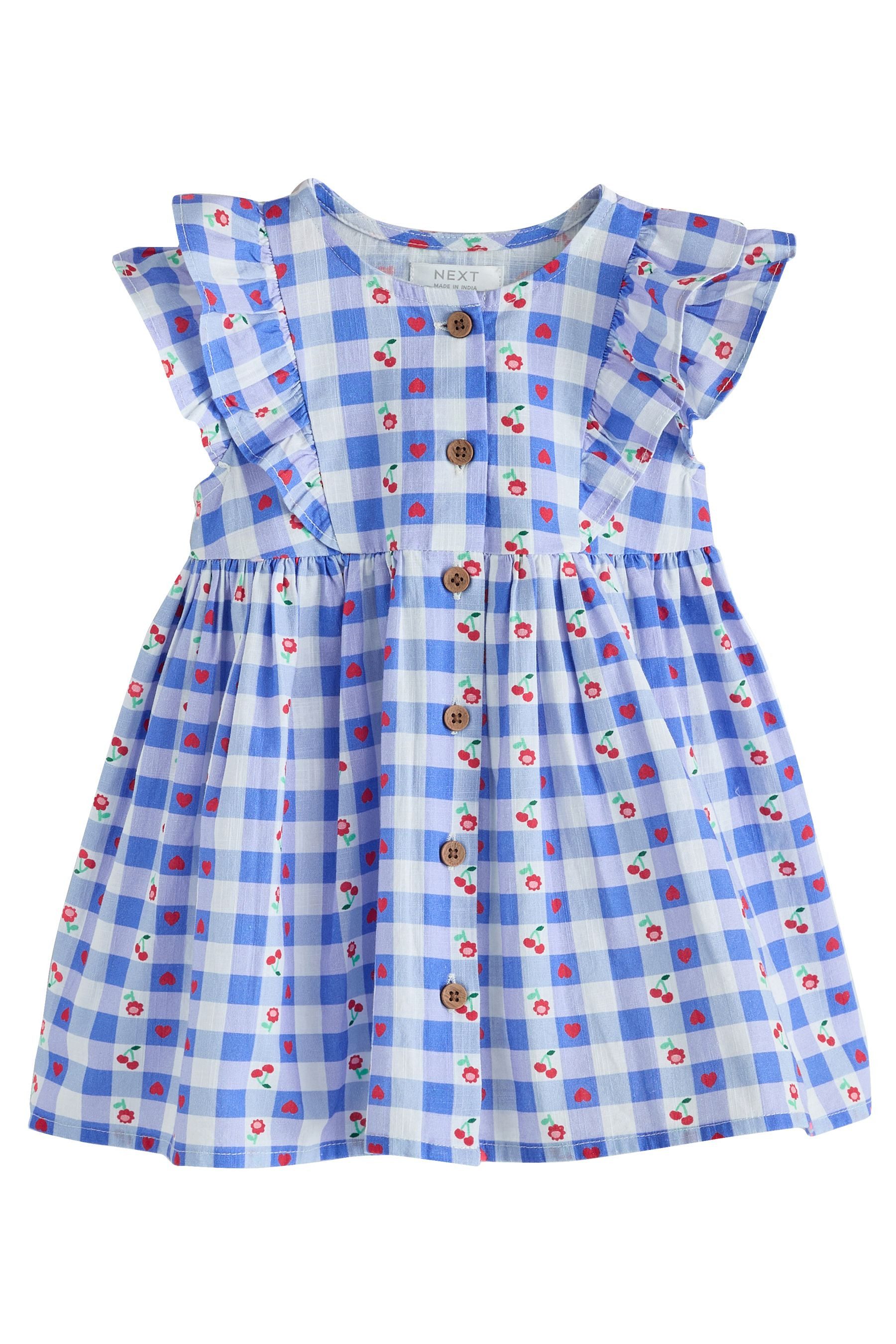 Next Blusenkleid Kleid mit Rüschenärmeln (1-tlg)