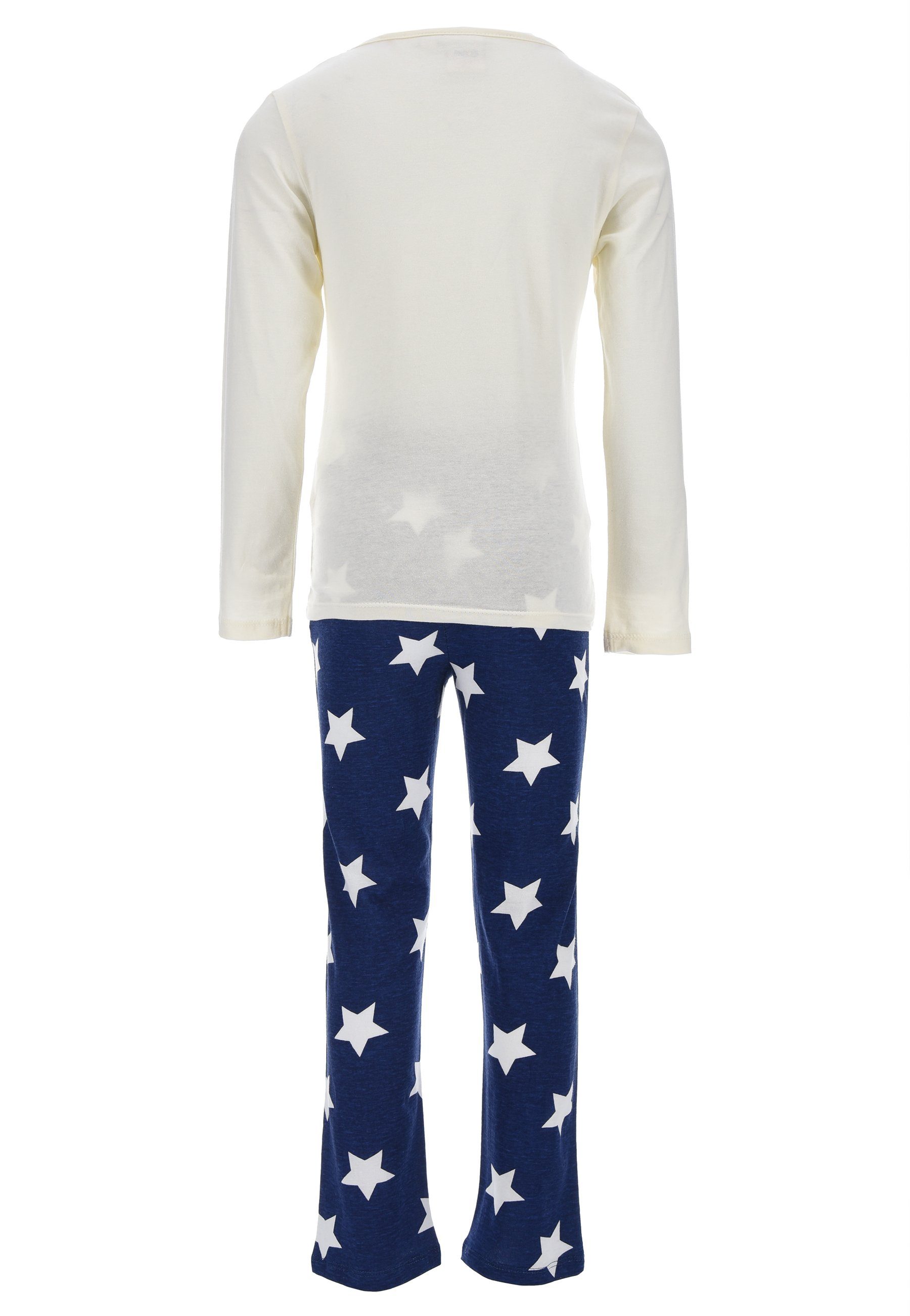 tlg) Schlafanzug Kinder (2 + Kinder Weiß Shirt Disney Schlaf-Hose Minnie Pyjama Mini Mouse Schlafanzug Mädchen Langarm Maus