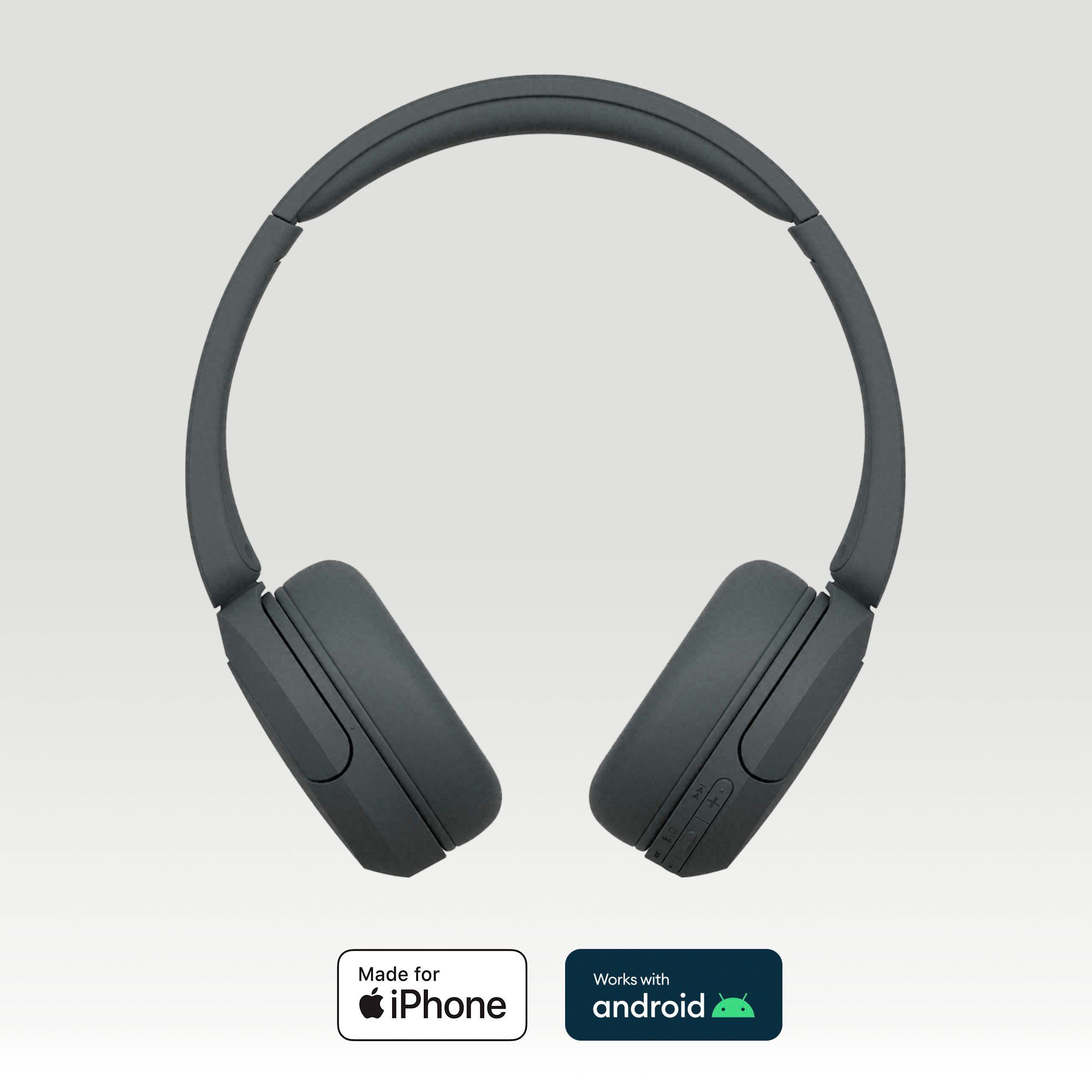 Google Siri, Bluetooth, Sony Akkulaufzeit) On-Ear-Kopfhörer Schwarz (Freisprechfunktion, Rauschunterdrückung, WHCH520 Std. Assistant, 50