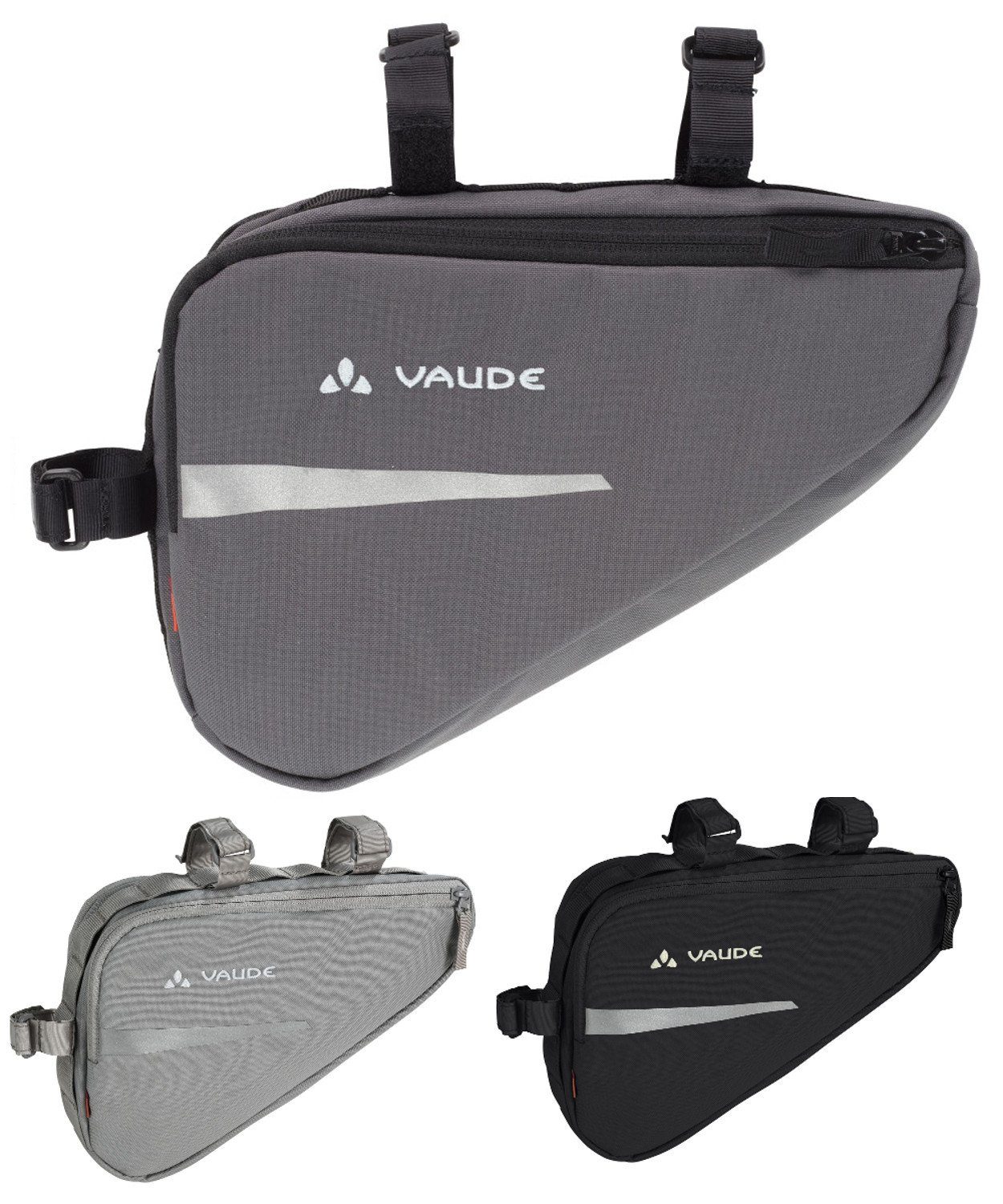 VAUDE Fahrradtasche Triangle Bag Transporttasche Rahmentasche iron