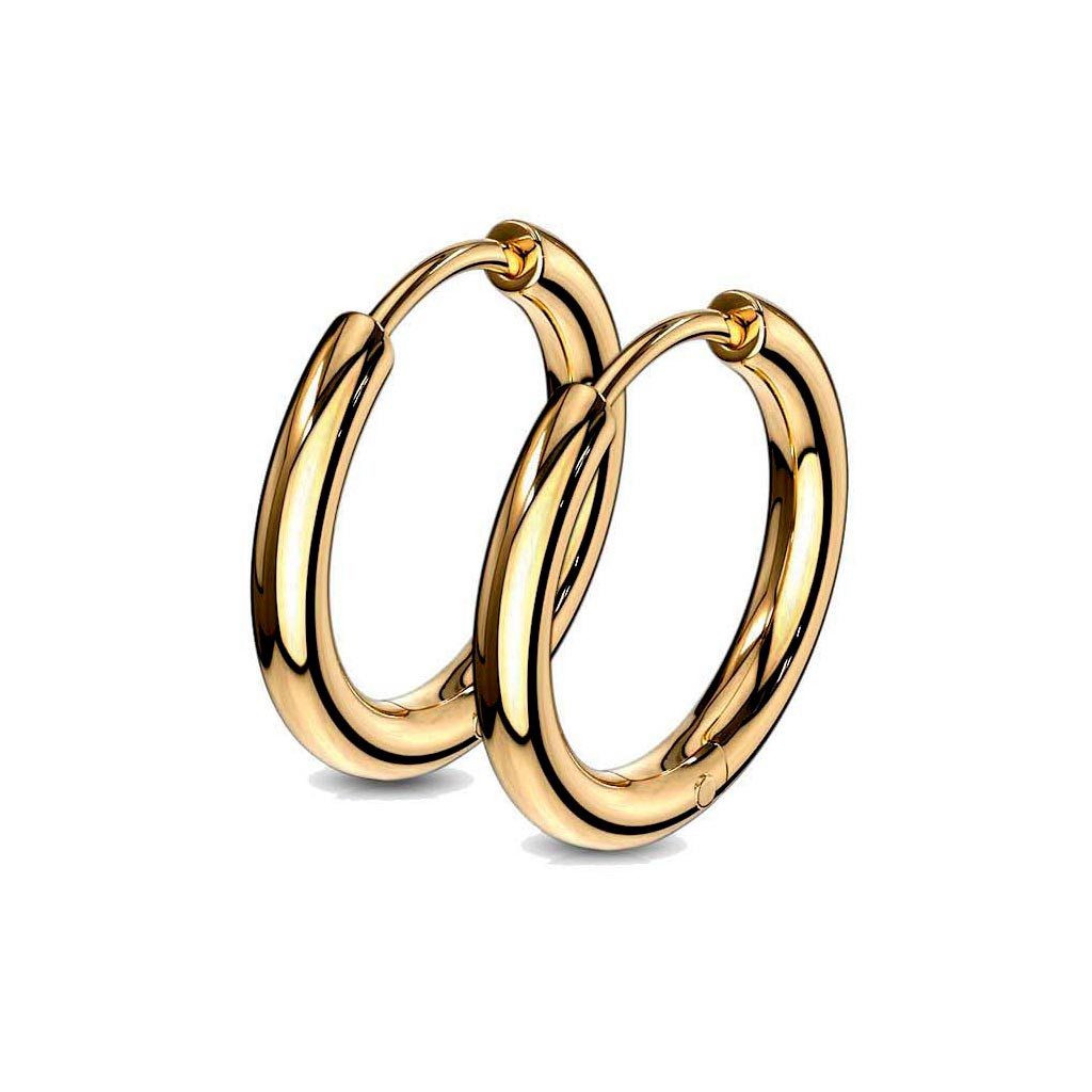 viva-adorno Paar Creolen Damen Klappcreolen Hoop Ohrringe Edelstahl verschi günstig online kaufen