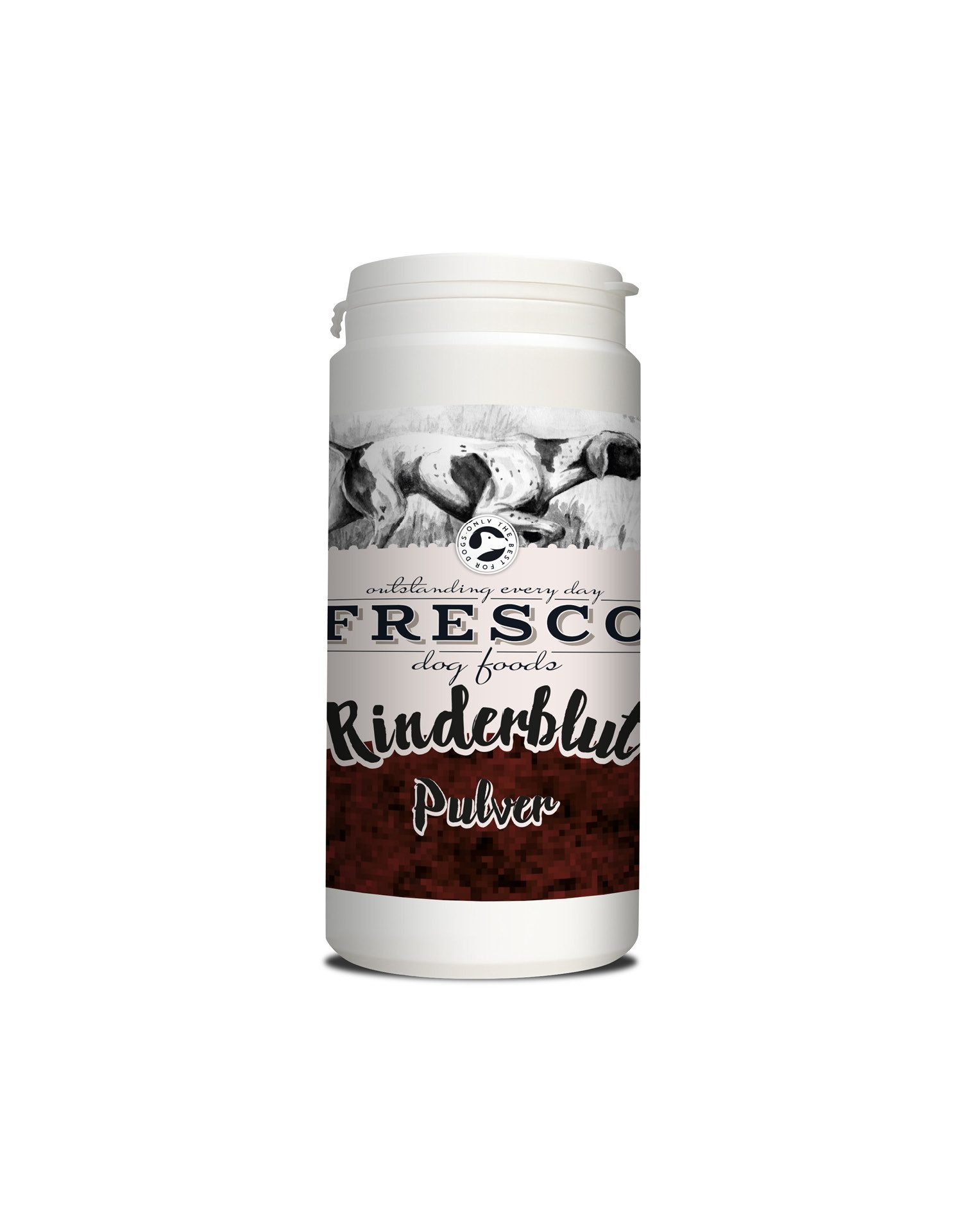 Fresco Dog Rinderblutpulver 250g, BARF Hundefutter Zusatz, BARF für: Hunde, Reich an Eisen, Calcium, Magnesium, Für Junior, Adult und Senior