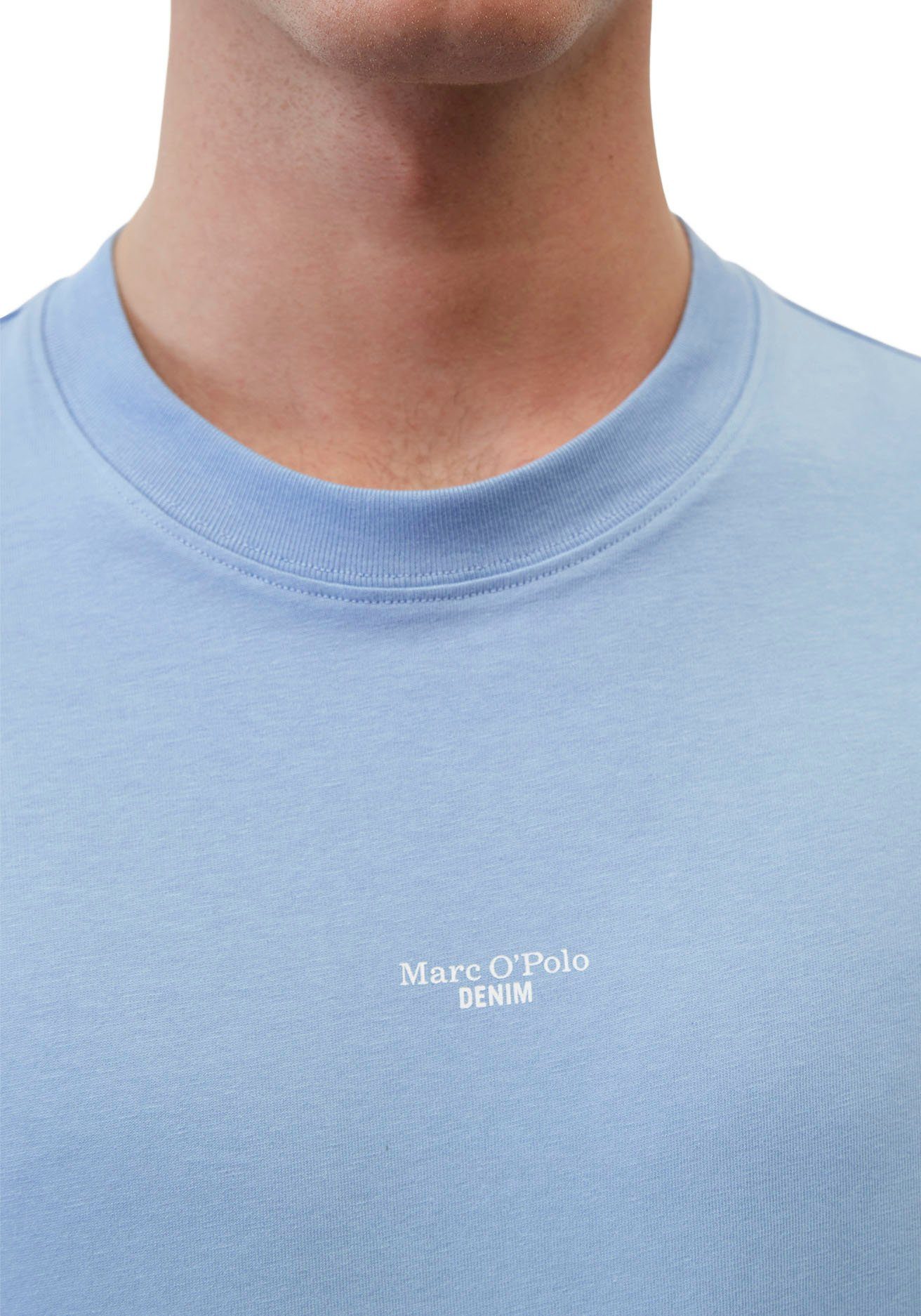 Labeling T-Shirt mittig vorne Marc O'Polo DENIM mittelblau mit