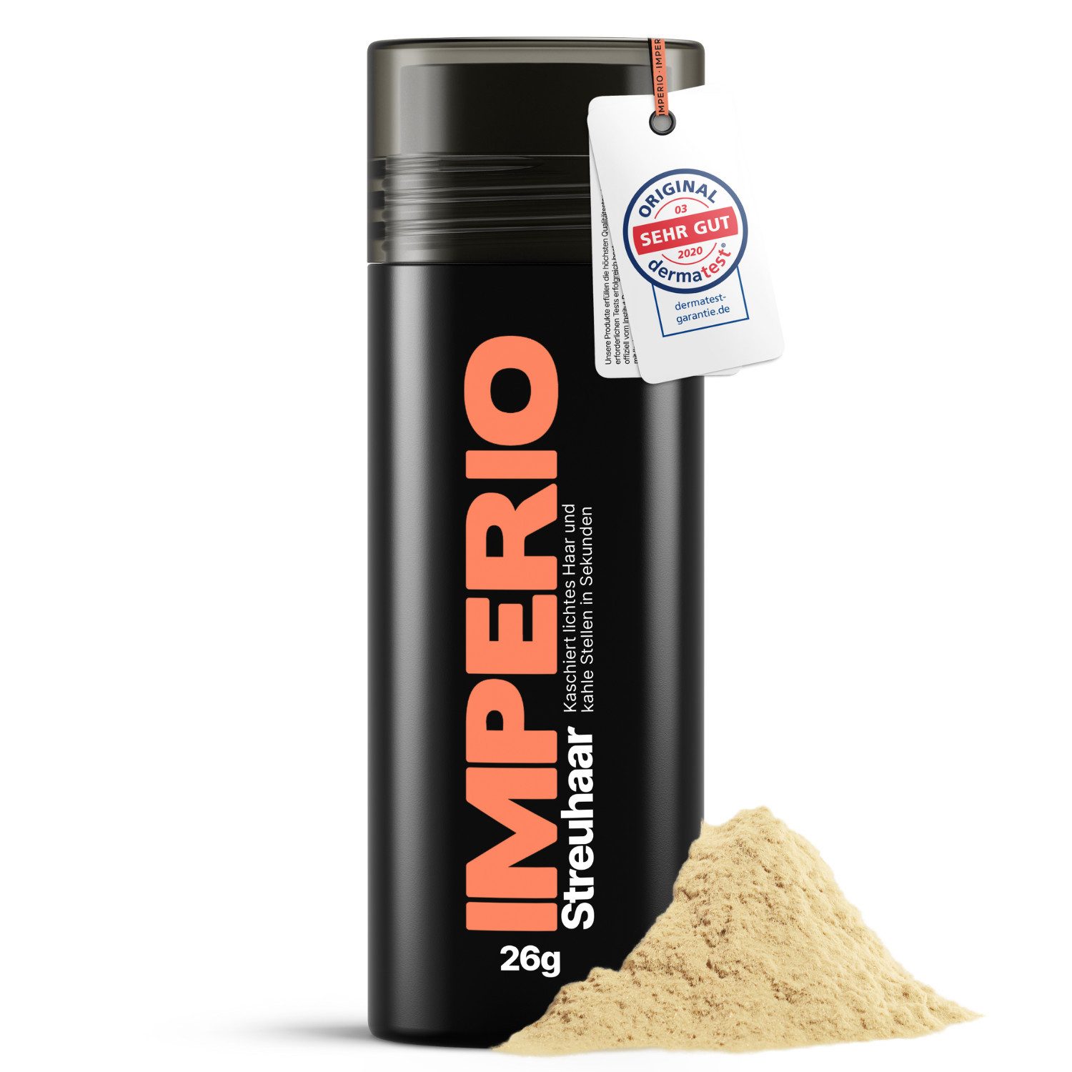 IMPERIO Haarpuder Streuhaar zur Haarverdichtung & vollem Haar in Sekunden - 26g