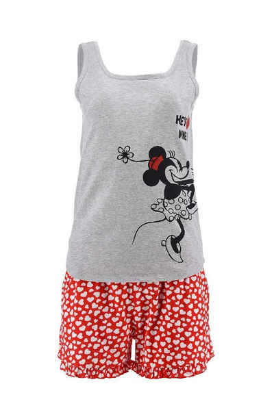 Disney Minnie Mouse Shorty »Damen Pyjama Schlaf-Set ärmellos Tank-Top und Shorts« (2 tlg) Mini Maus