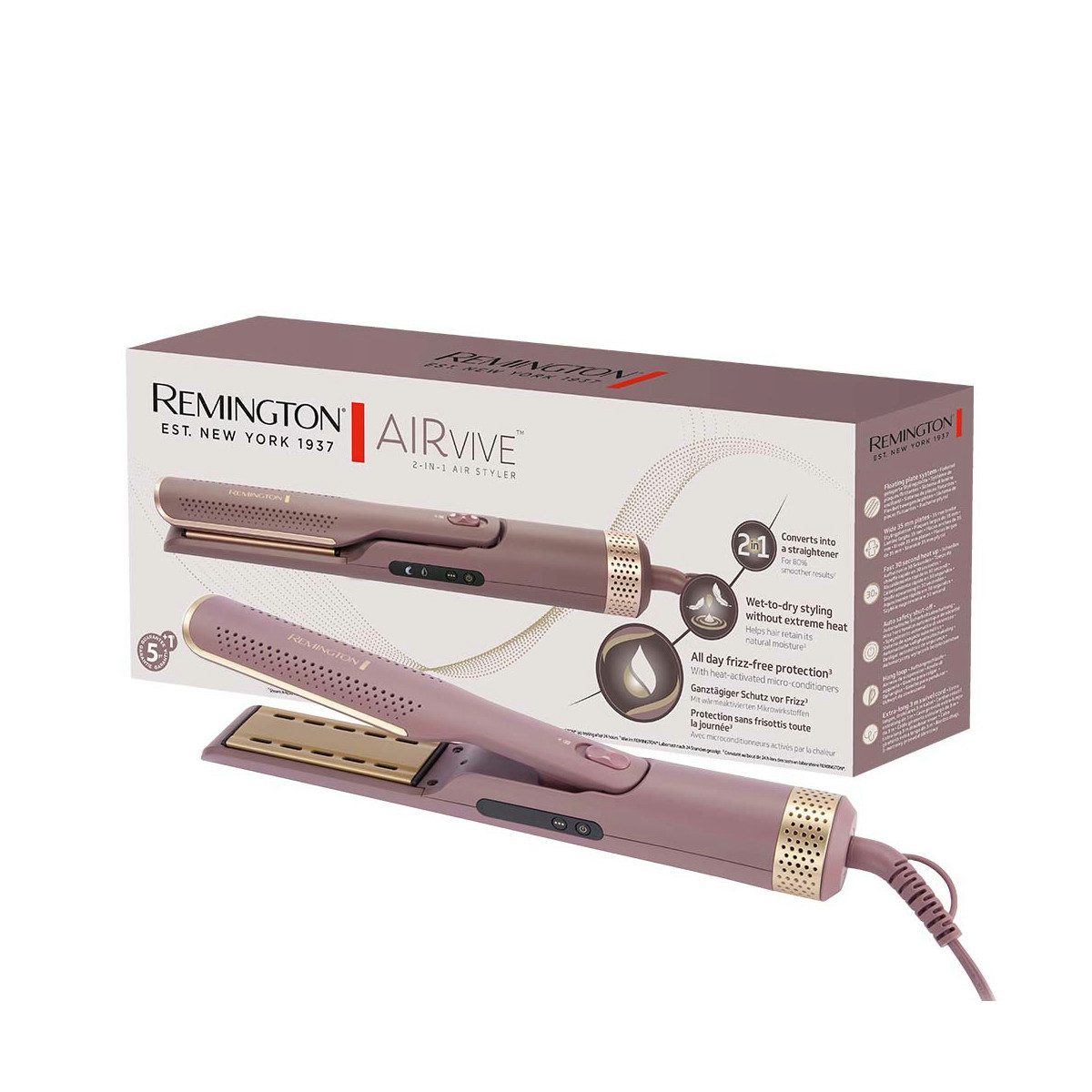 Remington Glätteisen REMINGTON Airstyler 2 in 1 Nass & Trocken AIRvive AS8930