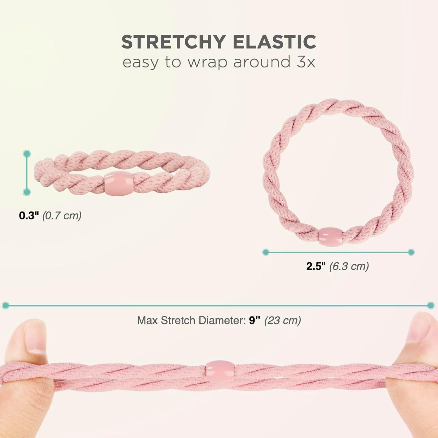 LuxusKollektion Haargummi 12 Elastische Haargummis ohne Metall für Damen & Mädchen, dickes