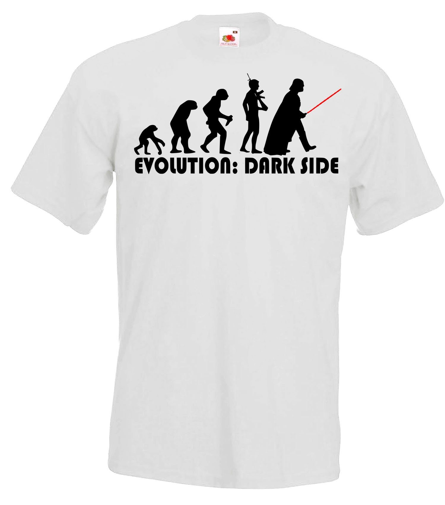 Youth Designz T-Shirt Evolution Dark T-Shirt Weiß Herren Fun Side