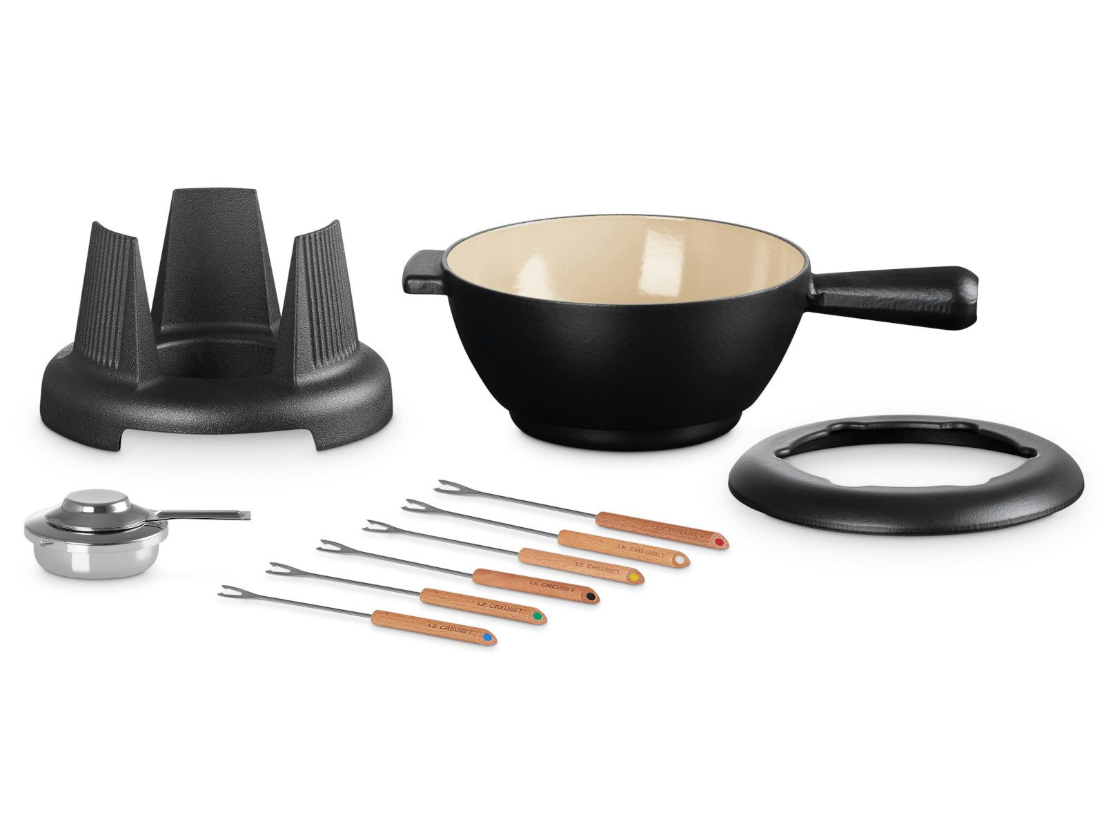 LE CREUSET Fondue Käsefondue schwarz matt 2l