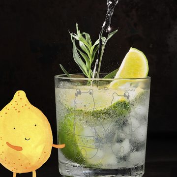 Mr. & Mrs. Panda Glas Bär Freundin - Transparent - Geschenk, Teddybär, Gin Glas mit Sprüche, Premium Glas, Einzigartige Geschichten