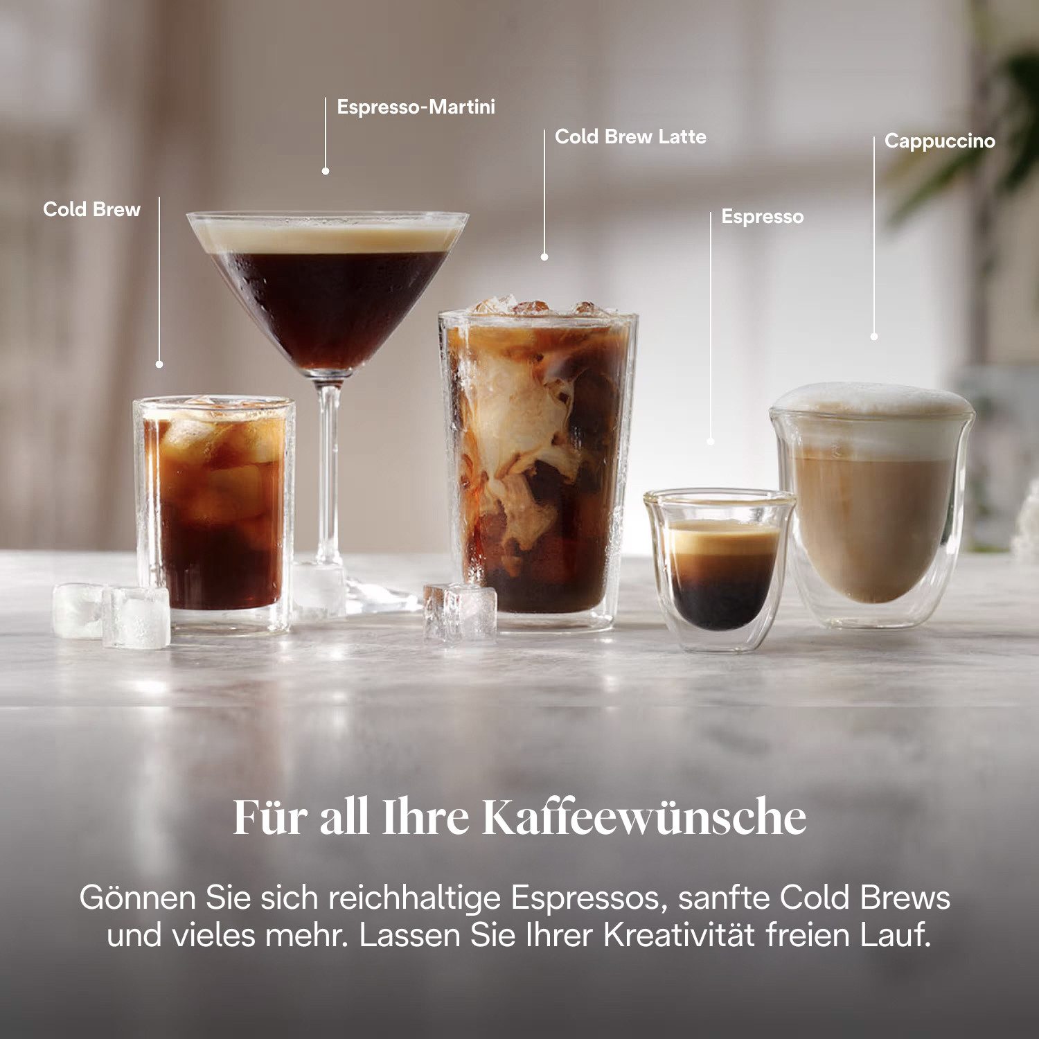 De'Longhi Espressomaschine Dedica Duo EC890.GR - Espresso & Cold Brew, 15 Bar, Touch-Buttons, Cold Brew in unter 5 Minuten, 15 cm breit, 1,1L, inkl. Milchschaum – Bild 4 von 5
