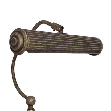 Licht-Erlebnisse Schreibtischlampe BIANKA, ohne Leuchtmittel, Tischlampe in Bronze Antik matt E14 31,5 cm Messing Jugendstil