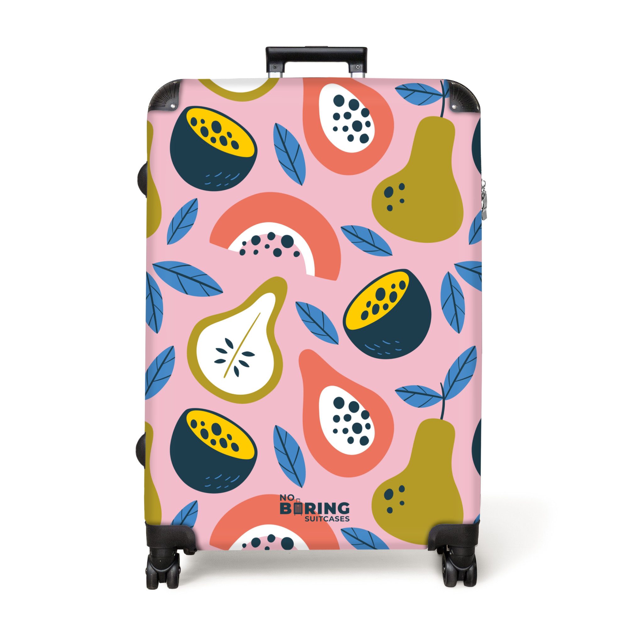 NoBoringSuitcases.com© Hartschalen-Trolley Tropische Früchte Muster mit günstig online kaufen