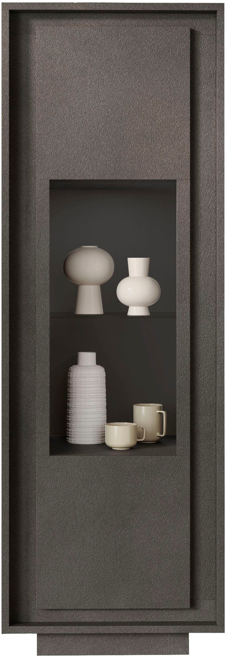 Home affaire Vitrine Sky, B/H 67/197 cm, Vitrinenschrank/Standvitrine/Glasvitrine, 1 Tür Softclosing, Korpus & Front 22 mm stark, Rahmen-Optik