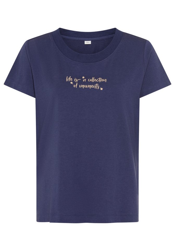 s.Oliver Pyjamaoberteil (1-tlg) mit Front Print
