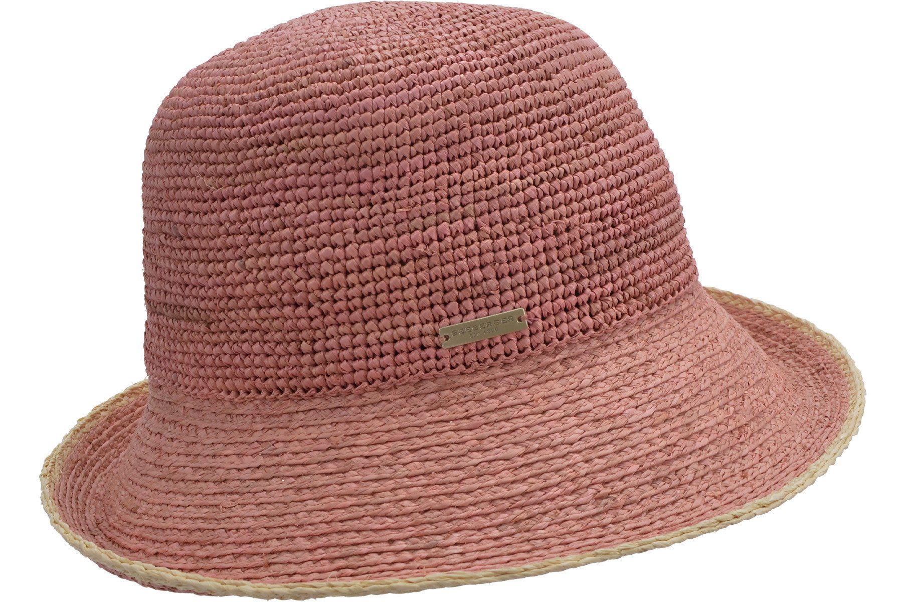 Strohhut Raffiastroh Glocke mit Aufschlag 55355-0