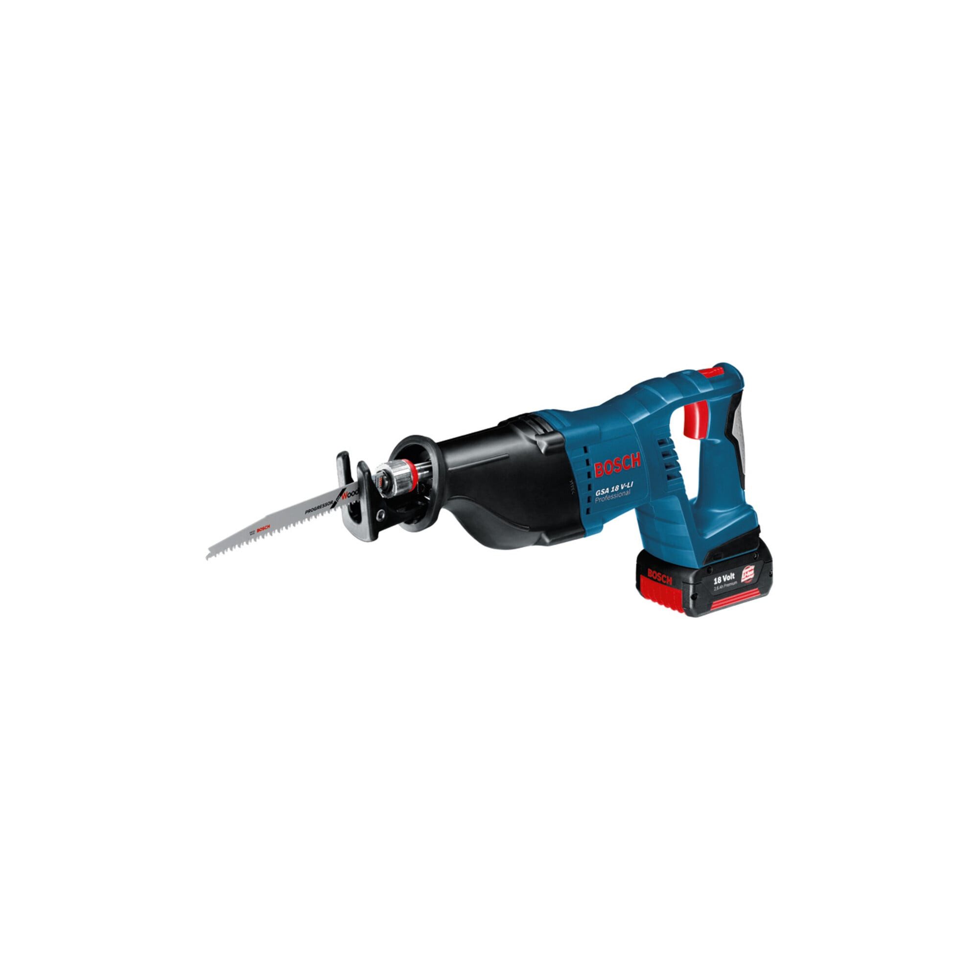Bosch Professional Akku-Säbelsäge Bosch Akku-Säbelsäge GSA 18 V-LI mit 2 x 5,0 Ah Li-Ion Akku L-BOXX