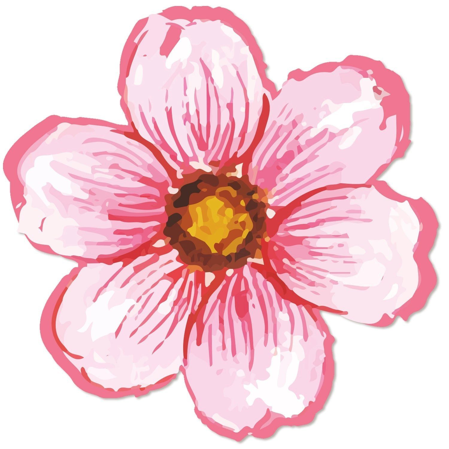 Logbuch-Verlag Aufkleber 200 Blumen Sticker rosa pink Blüte selbstklebend Floristik & Gärtnerei